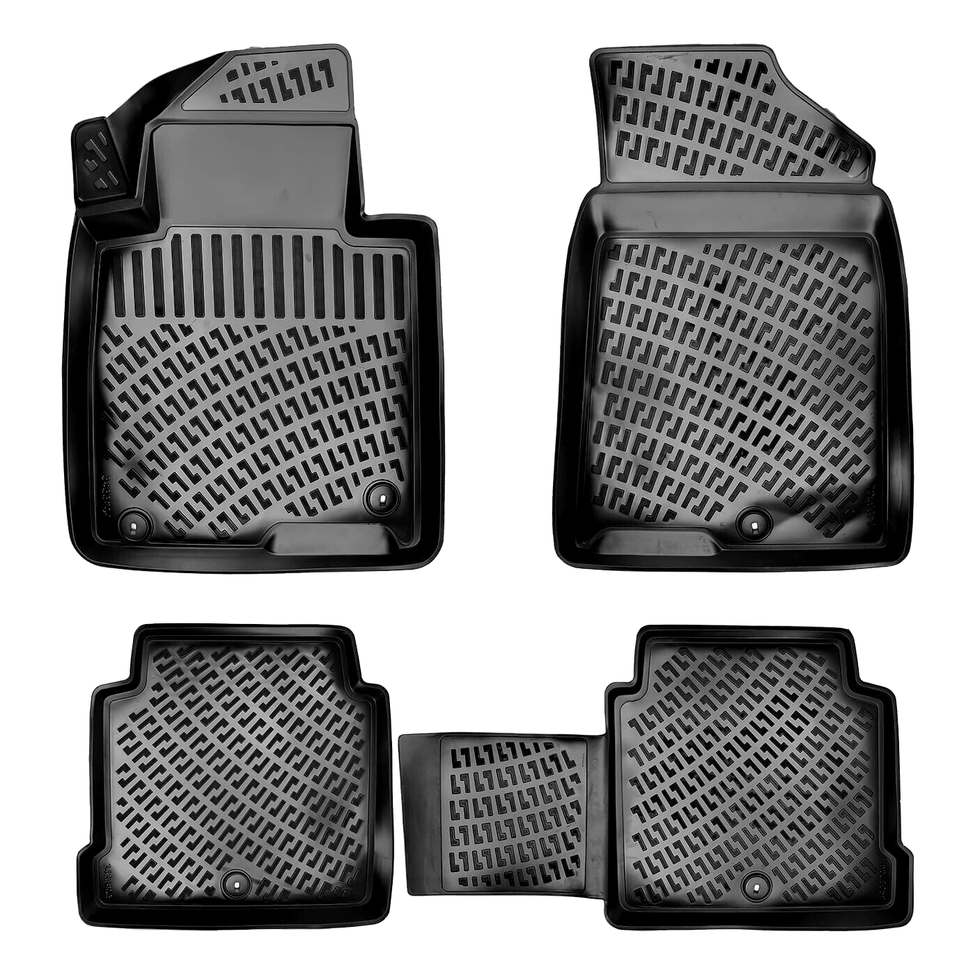 Car Floor Mats Liners For Hyundai Sonata 2014-2019 All Season Heavy Duty 3D Rugs