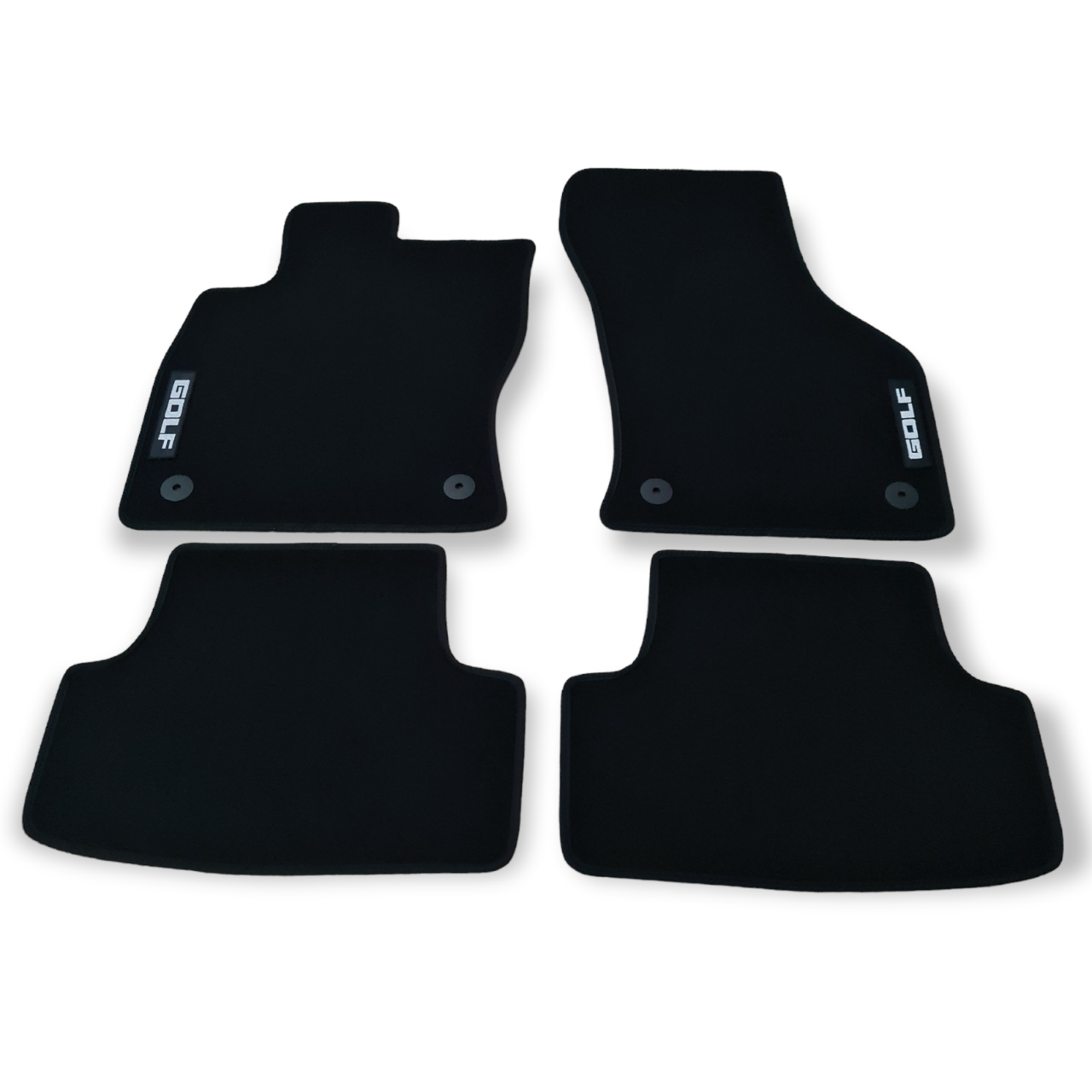 Velour Car Floor Mats For VW Golf Mk7 Waterproof Black Carpet Rugs Auto Liners