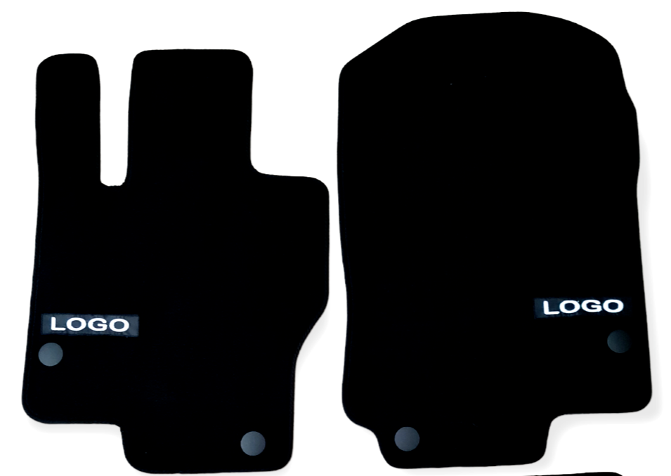 Front Velour Car Floor Mats For Mercedes GLE AMG W167 Auto Liners Waterproof 2pc