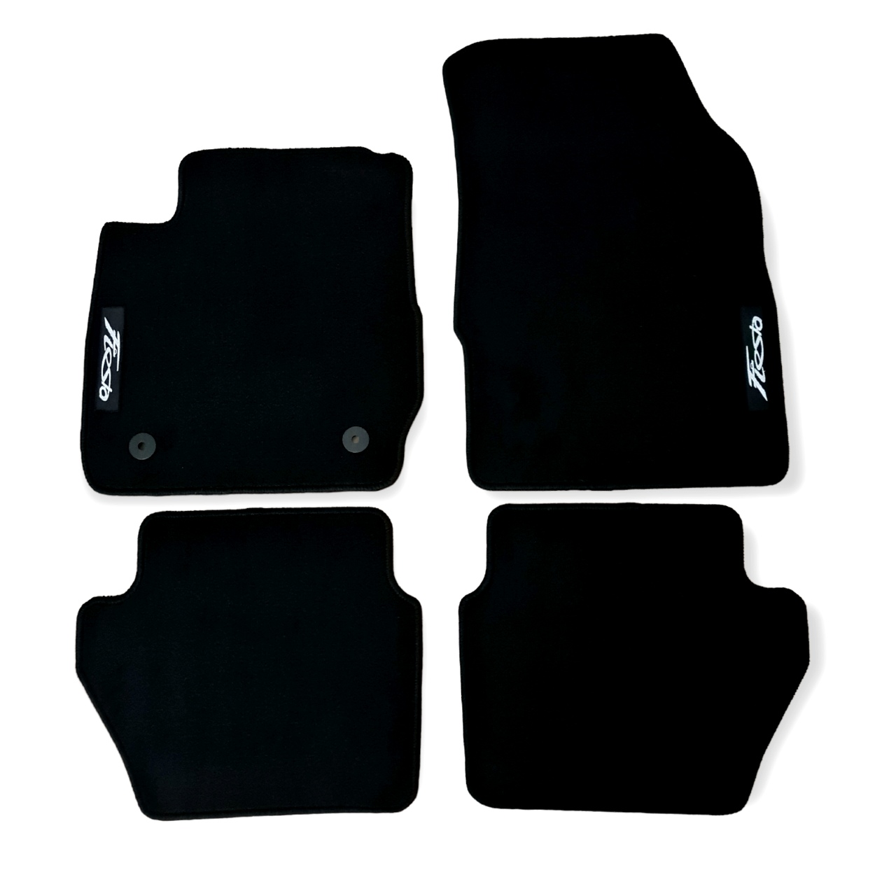 Car Floor Mats Velour For Ford Fiesta Waterproof Black Carpet Rugs Auto Liners