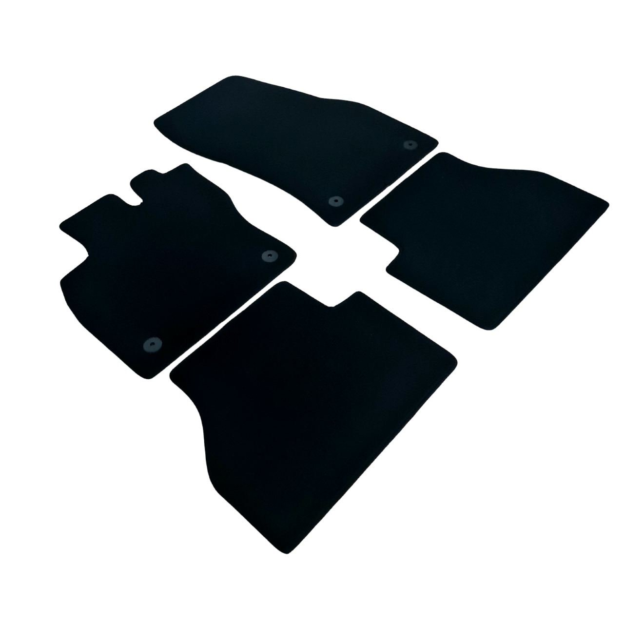 Car Floor Mats Velour For VW Caddy Waterproof Black Carpet Rugs Auto Liners New