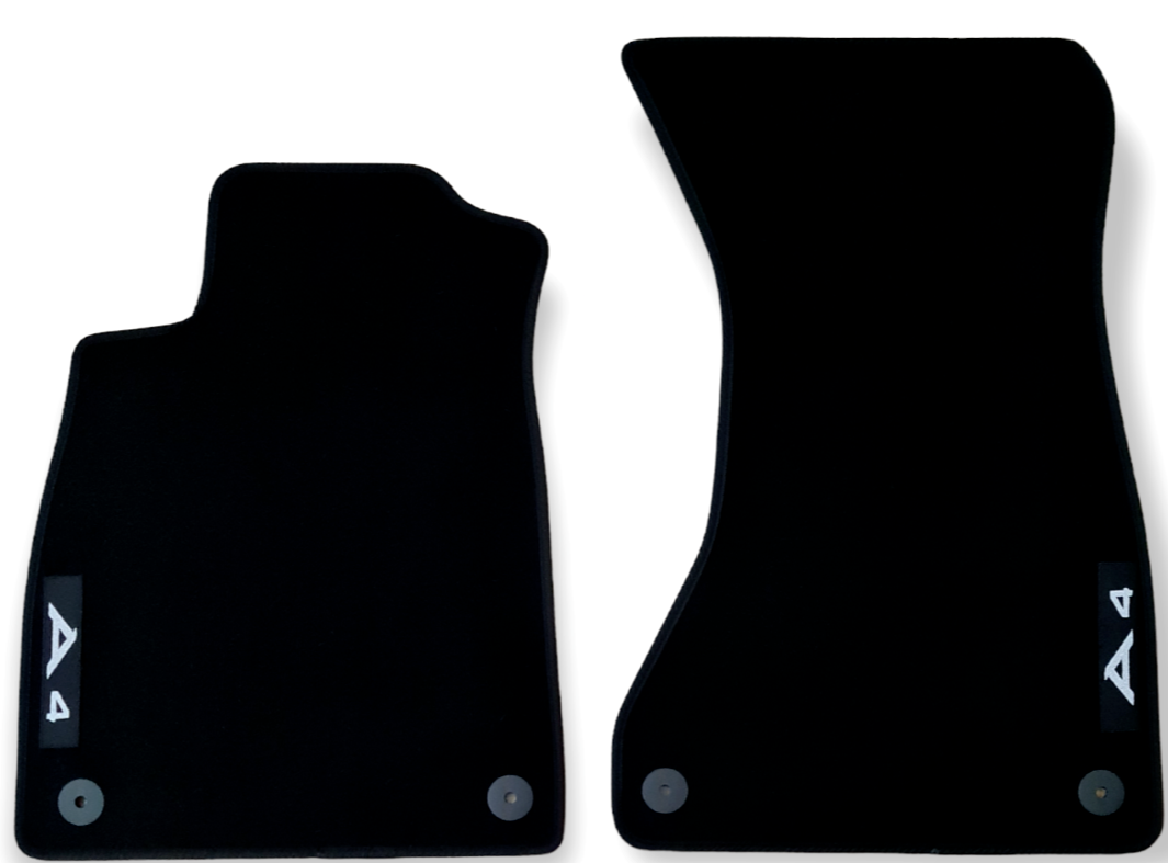 Front Car Floor Mats Velour For Audi A4 B9 Waterproof Carpet Auto Liners New 2pc