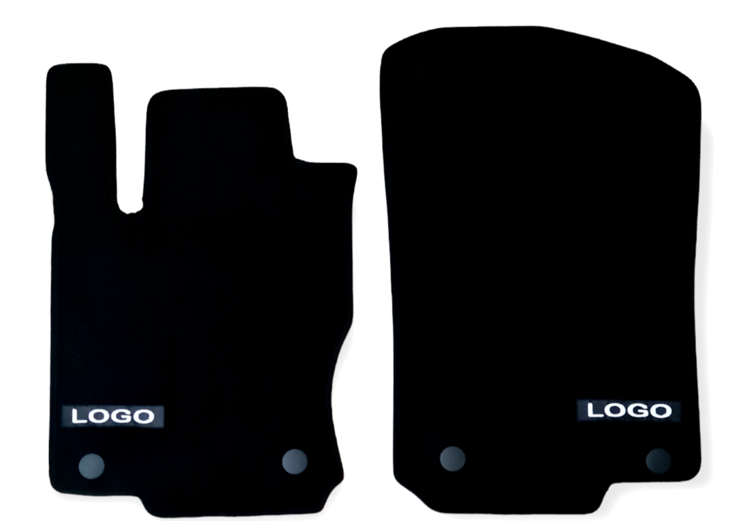 Front Velour Car Floor Mats For Mercedes GLE AMG W166 Auto Liners Waterproof 2pc