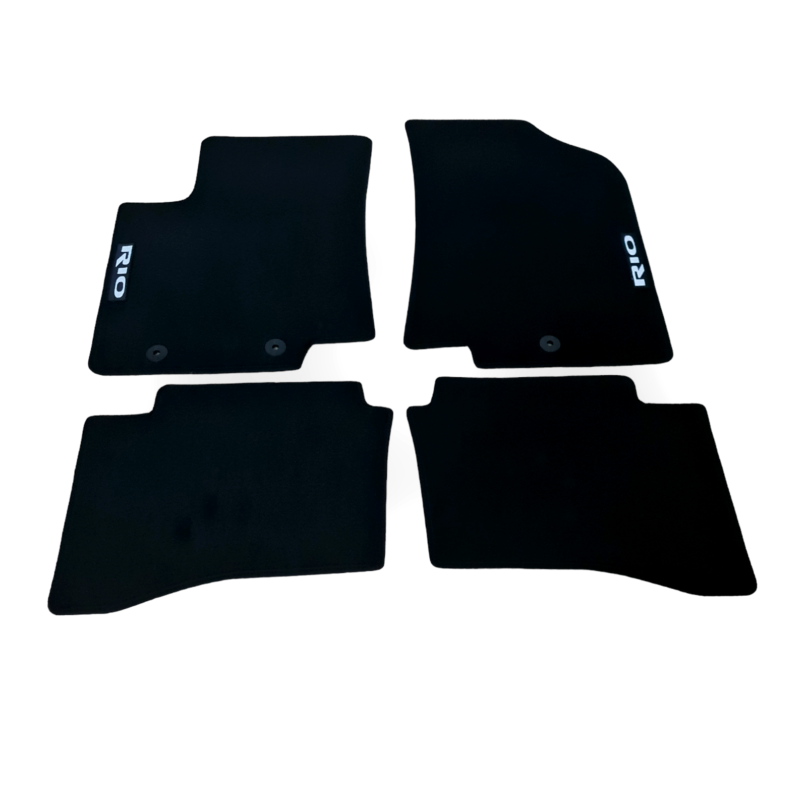 Car Floor Mats Velour For Kia Rio Waterproof Black Carpet Rugs Auto Liners New
