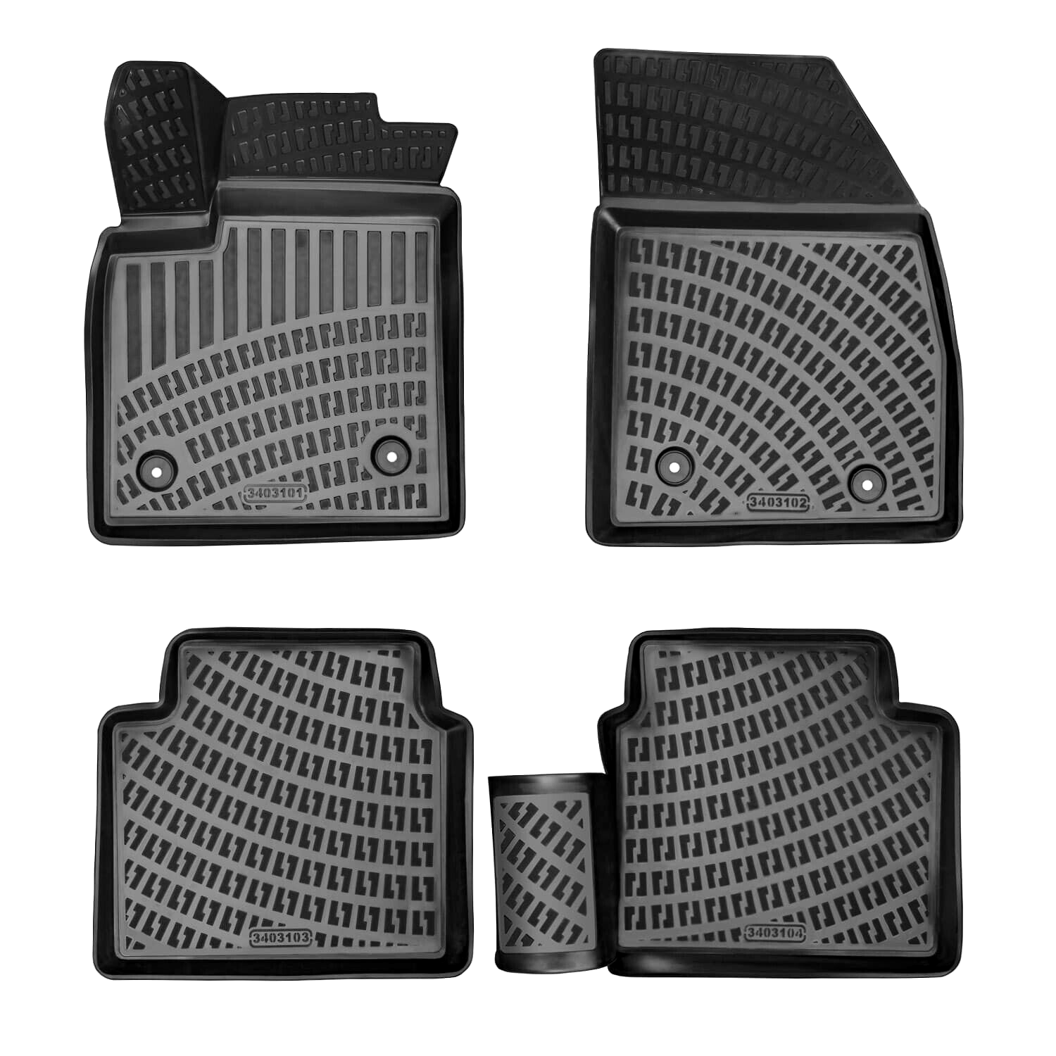 Car Floor Mats Liners For Ford Focus 2018-2025 All Season Heavy Duty Auto Rugs
