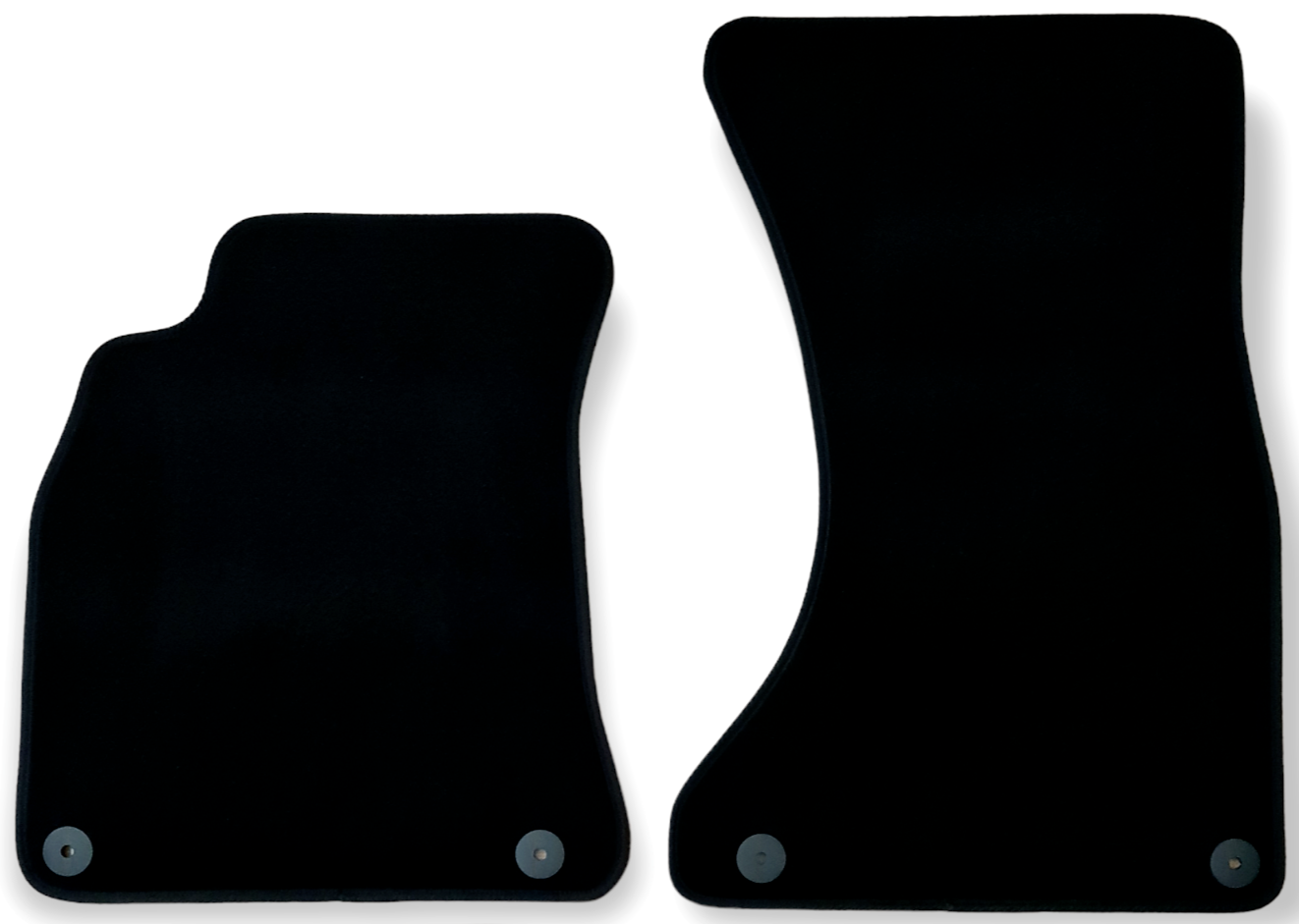 Front Car Floor Mats Velour For Audi A4 B8 Waterproof Black Carpet Liners 2pcs