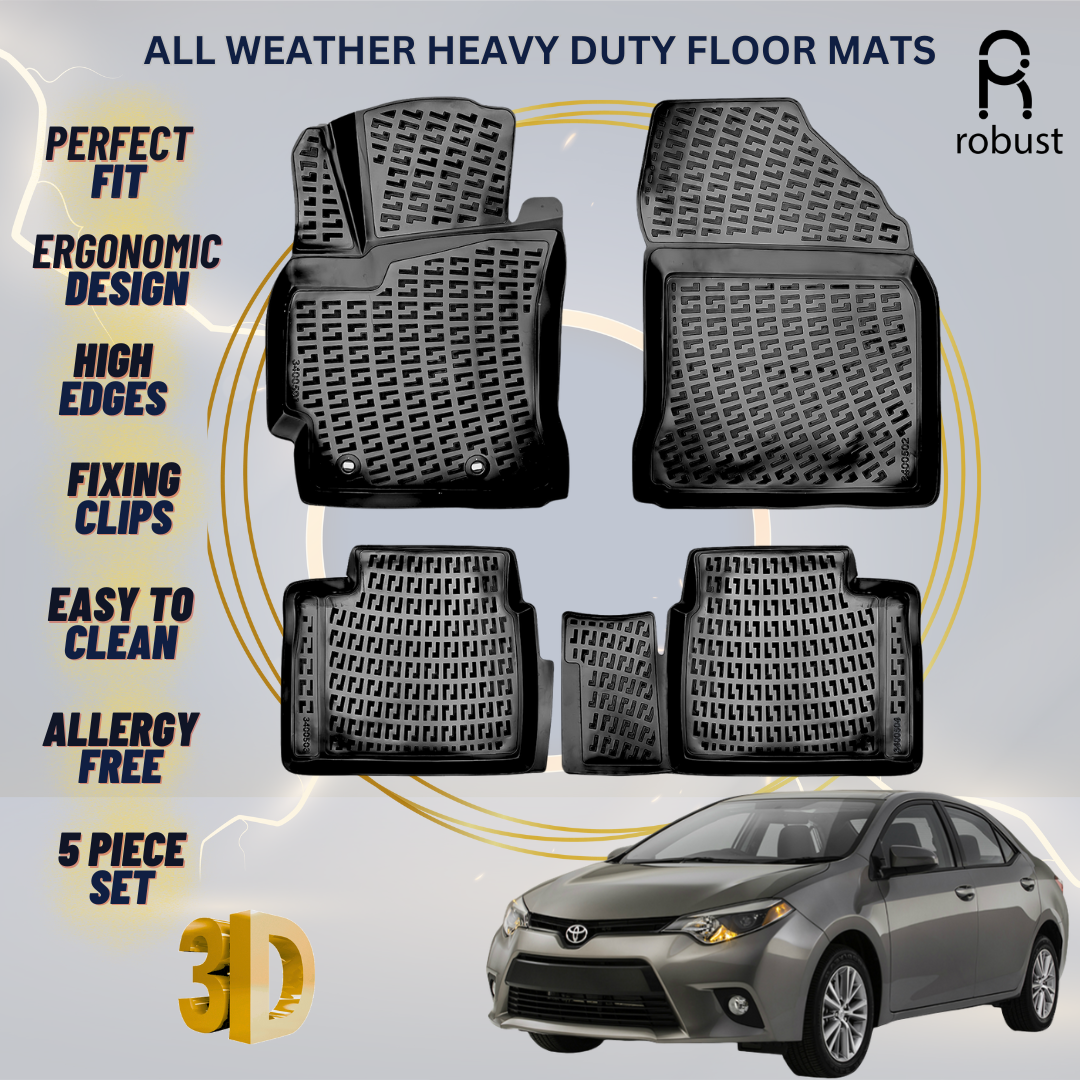 Floor Mats Liners For Toyota Corolla 2013-2018 All Weather Heavy Duty Car Rugs