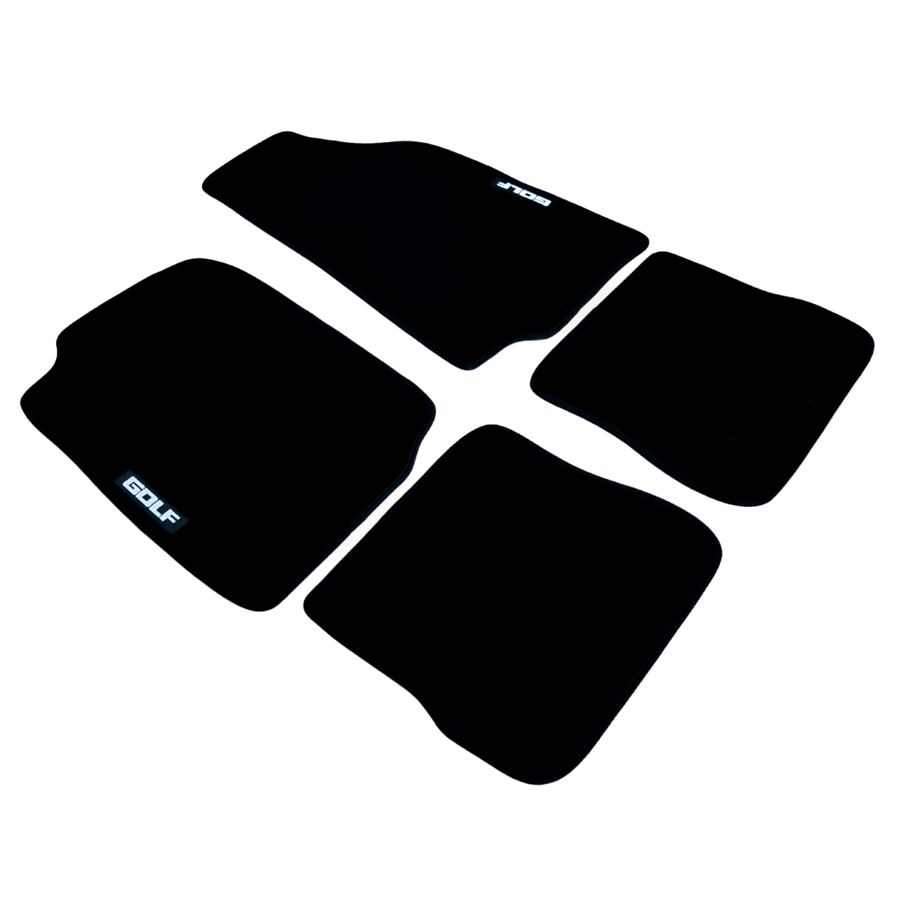 Car Floor Mats For VW Golf Mk2 Velour Waterproof Black Carpet Rugs Auto Liners