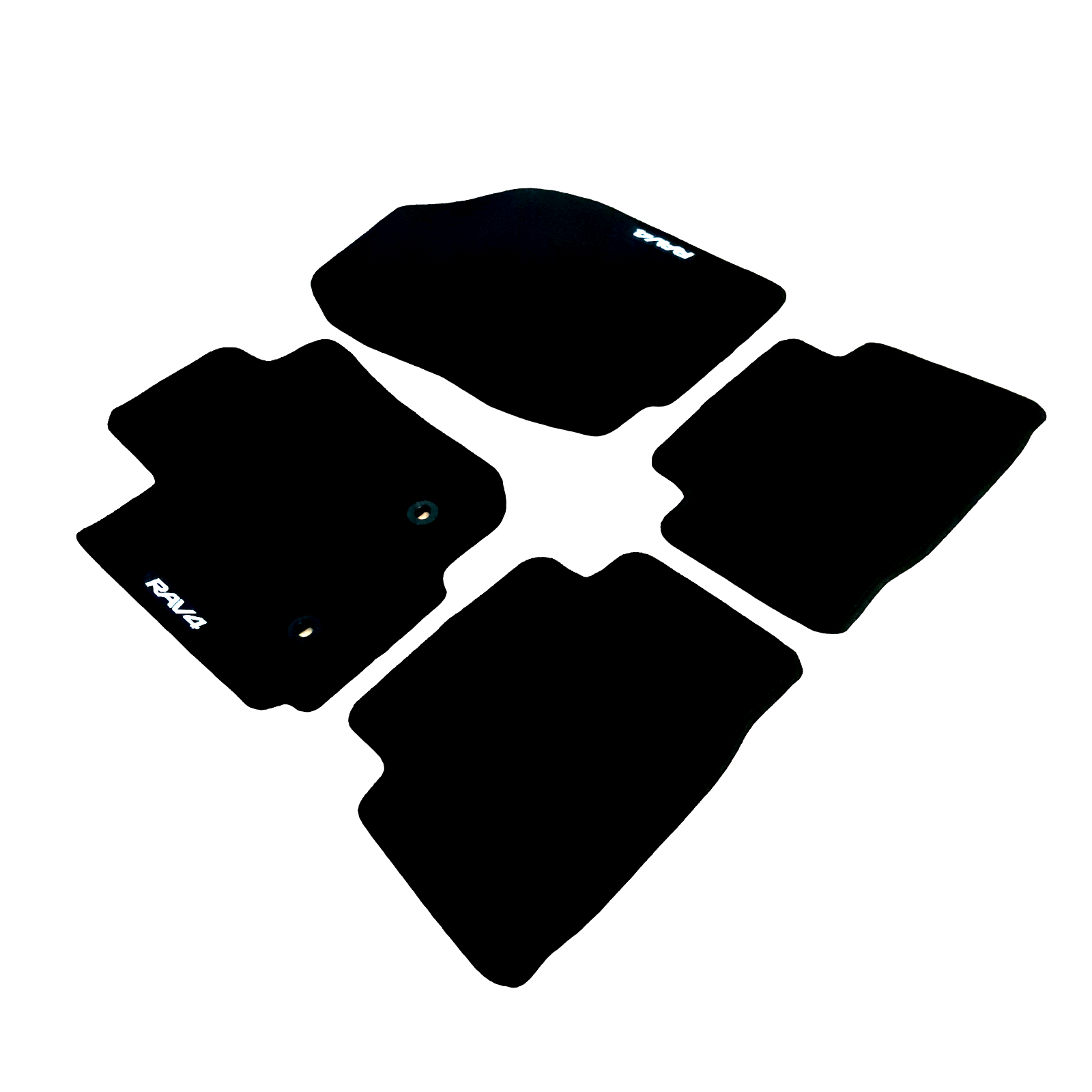 Car Floor Mats For Toyota RAV 4 Velour Waterproof Black Rugs Carpet Auto Liners