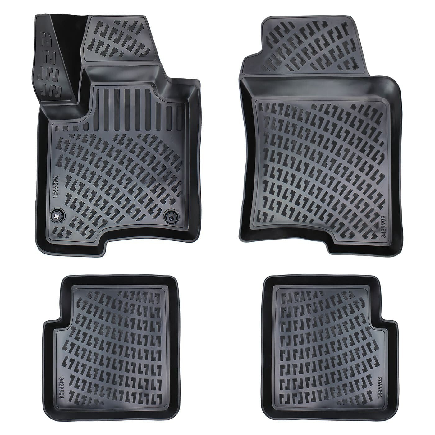 Floor Mats Liners For Fiat Panda 2011-2023 All Weather Heavy Duty 3D Car Rugs