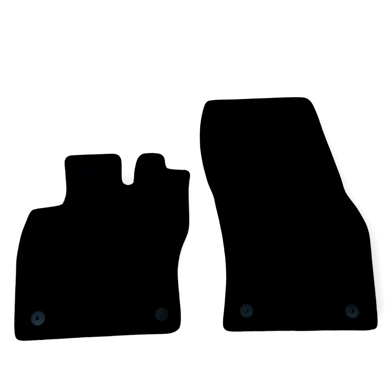 Front Car Floor Mats Velour For VW Caddy Waterproof Black Carpet Auto Liners 2pc