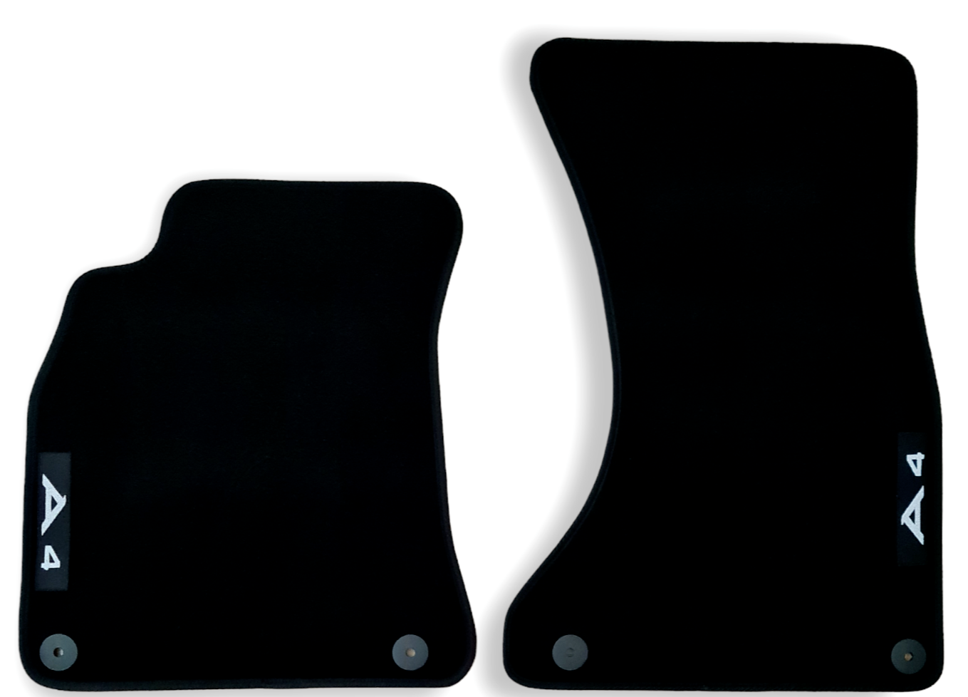 Front Car Floor Velour Mats For Audi A4 B8 Waterproof Black Carpet Liners 2pcs