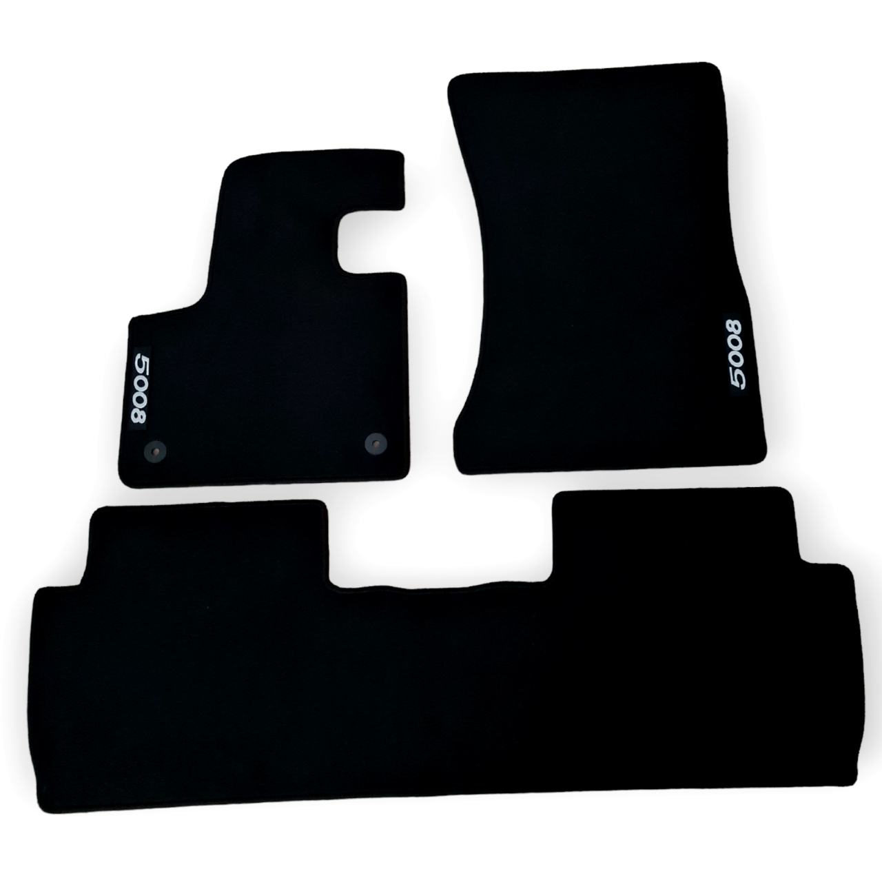 Car Floor Mats Velour For Peugeot 5008 Auto Liners Waterproof Black Carpet New