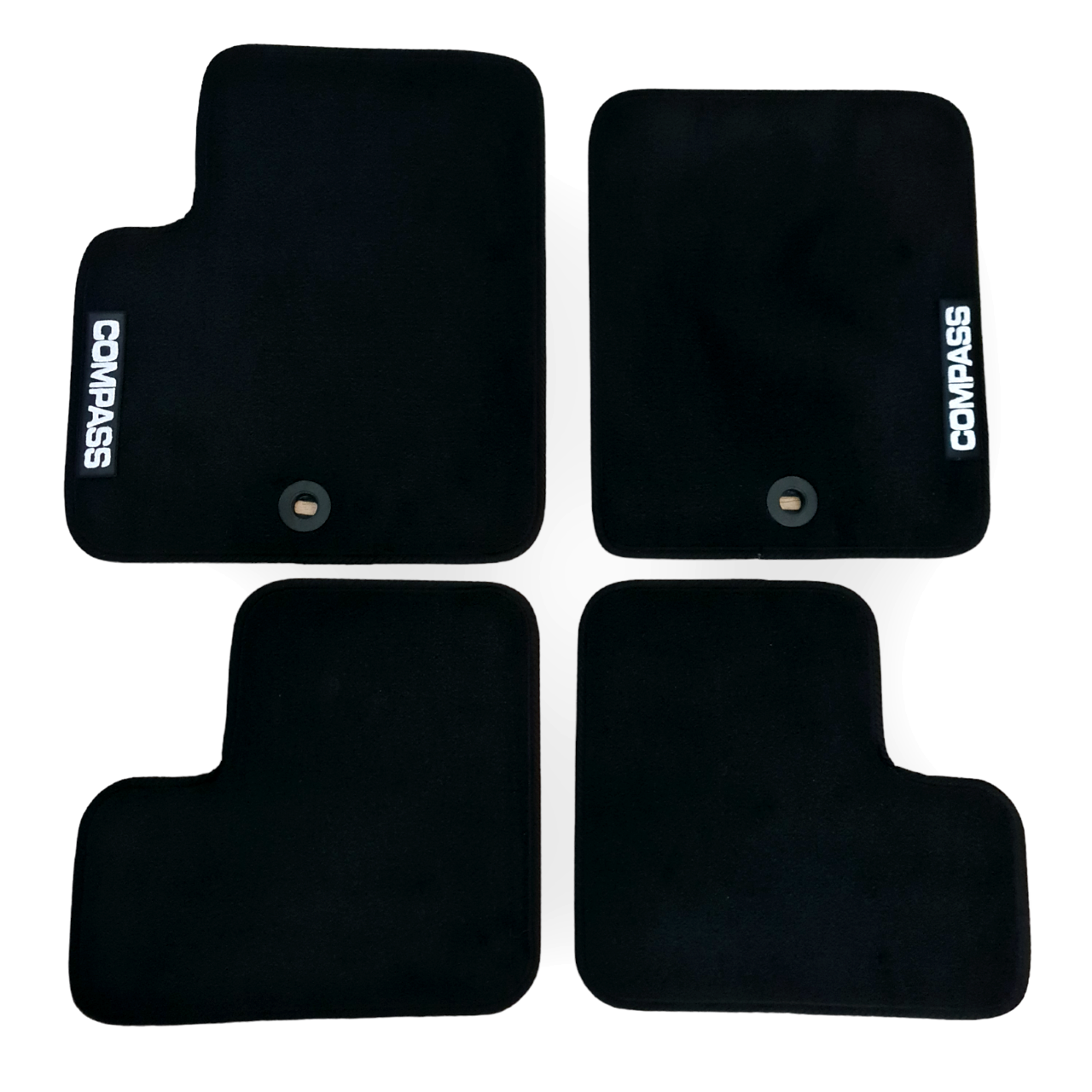 Car Floor Mats Velour For Jeep Compass Waterproof Black Carpet Auto Liners New