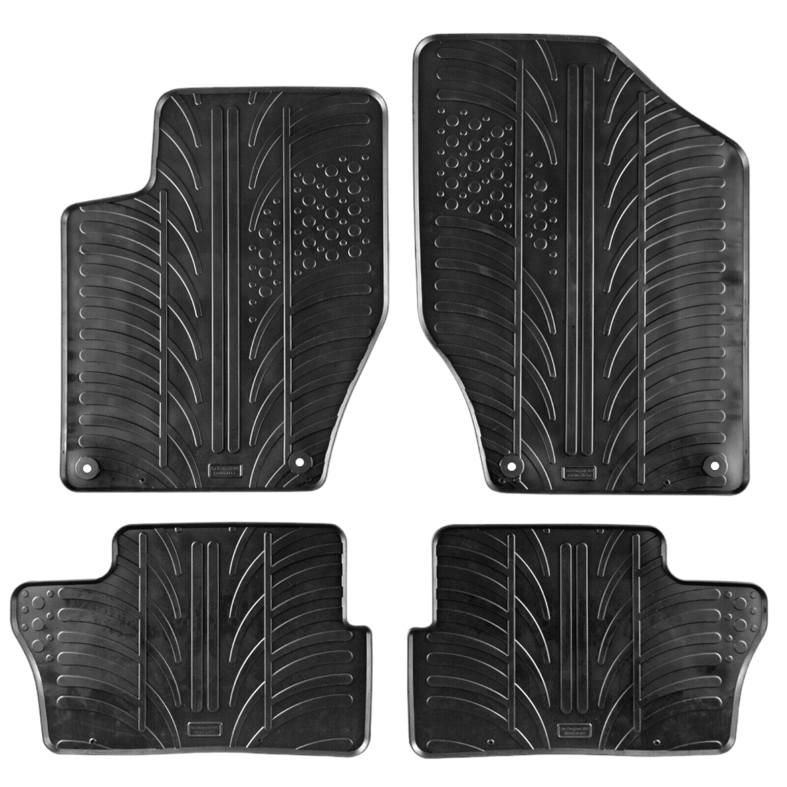 For Peugeot 307 2001-2008 Car Floor Mats Rubber All Weather Heavy Duty Liners