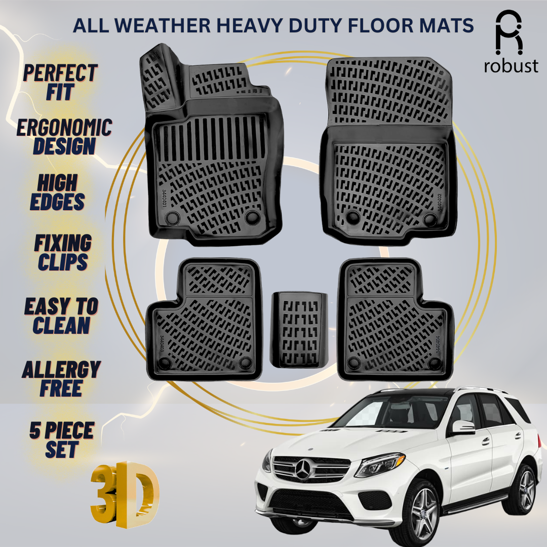 Floor Mats Liners For Mercedes GLE W166 2016-2019 All Weather Heavy Duty Car Rug