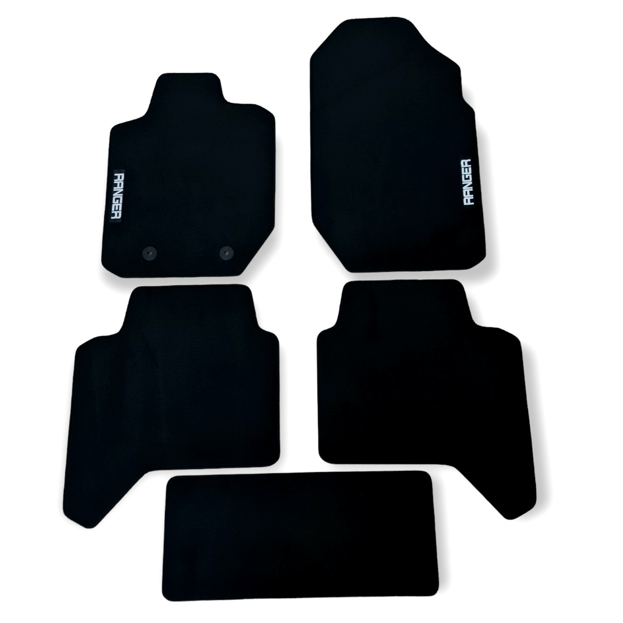 Car Floor Mats For Ford Ranger Velour Waterproof Black Carpet Rugs Auto Liners