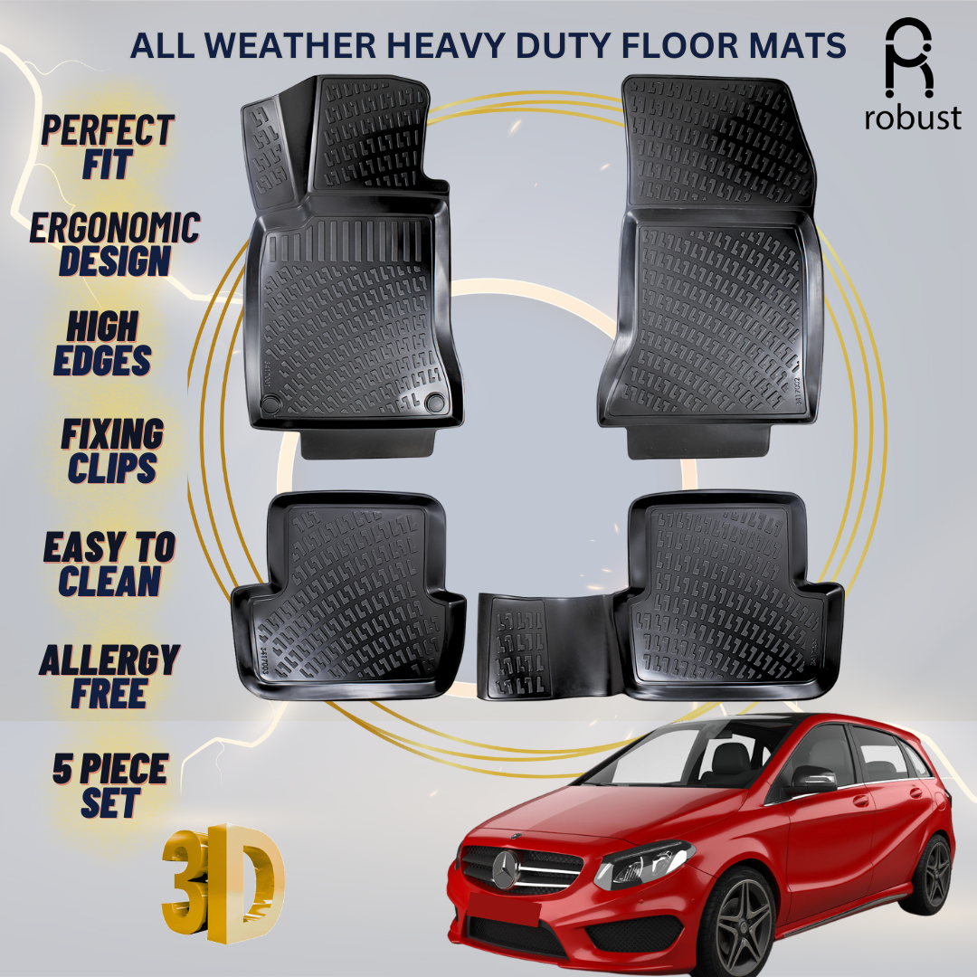 Floor Mats Liners For Mercedes B-Class W246 2011-2018 All Weather Heavy Duty Rug