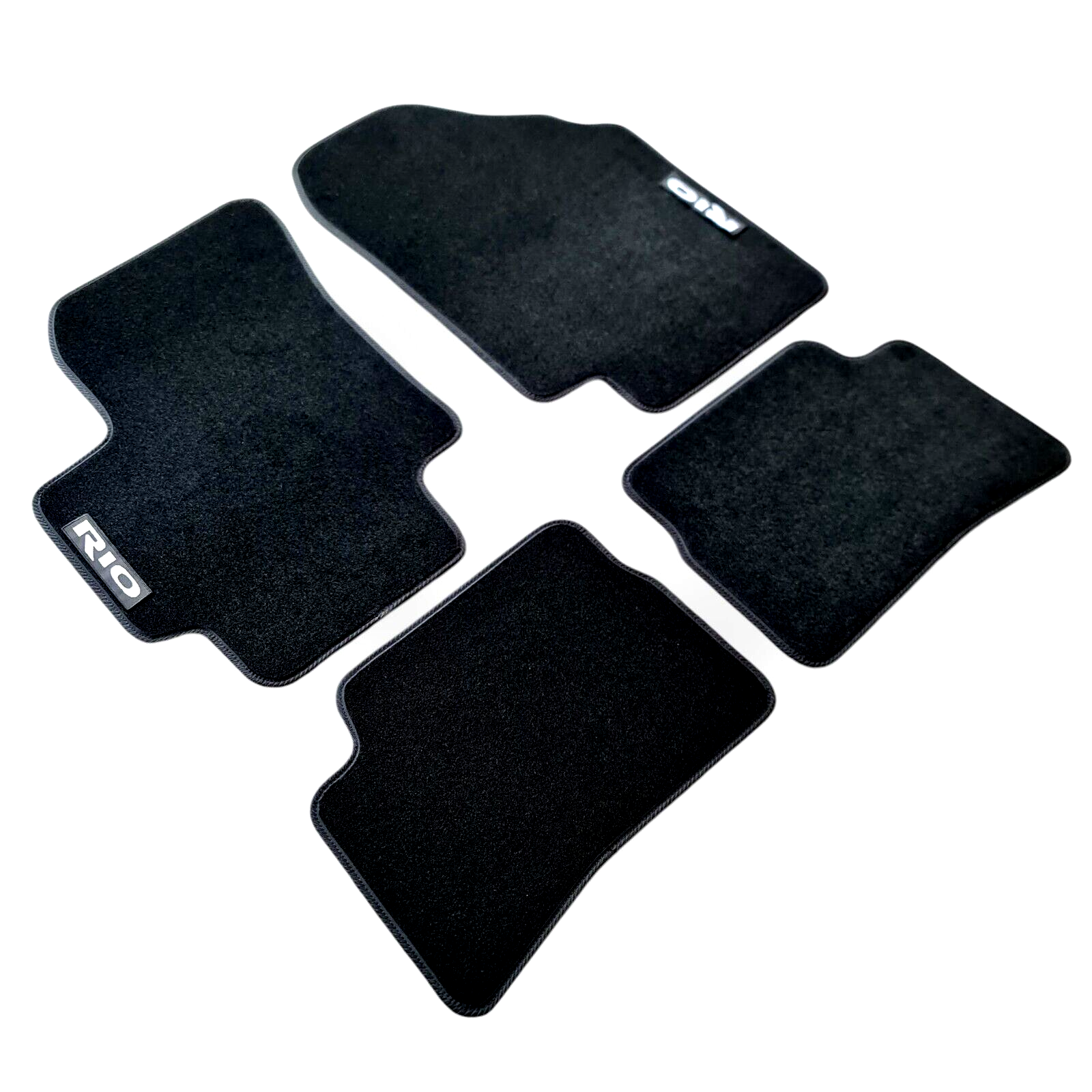 Car Floor Mats Velour For Kia Rio Waterproof Black Carpet Auto Liners New Rugs