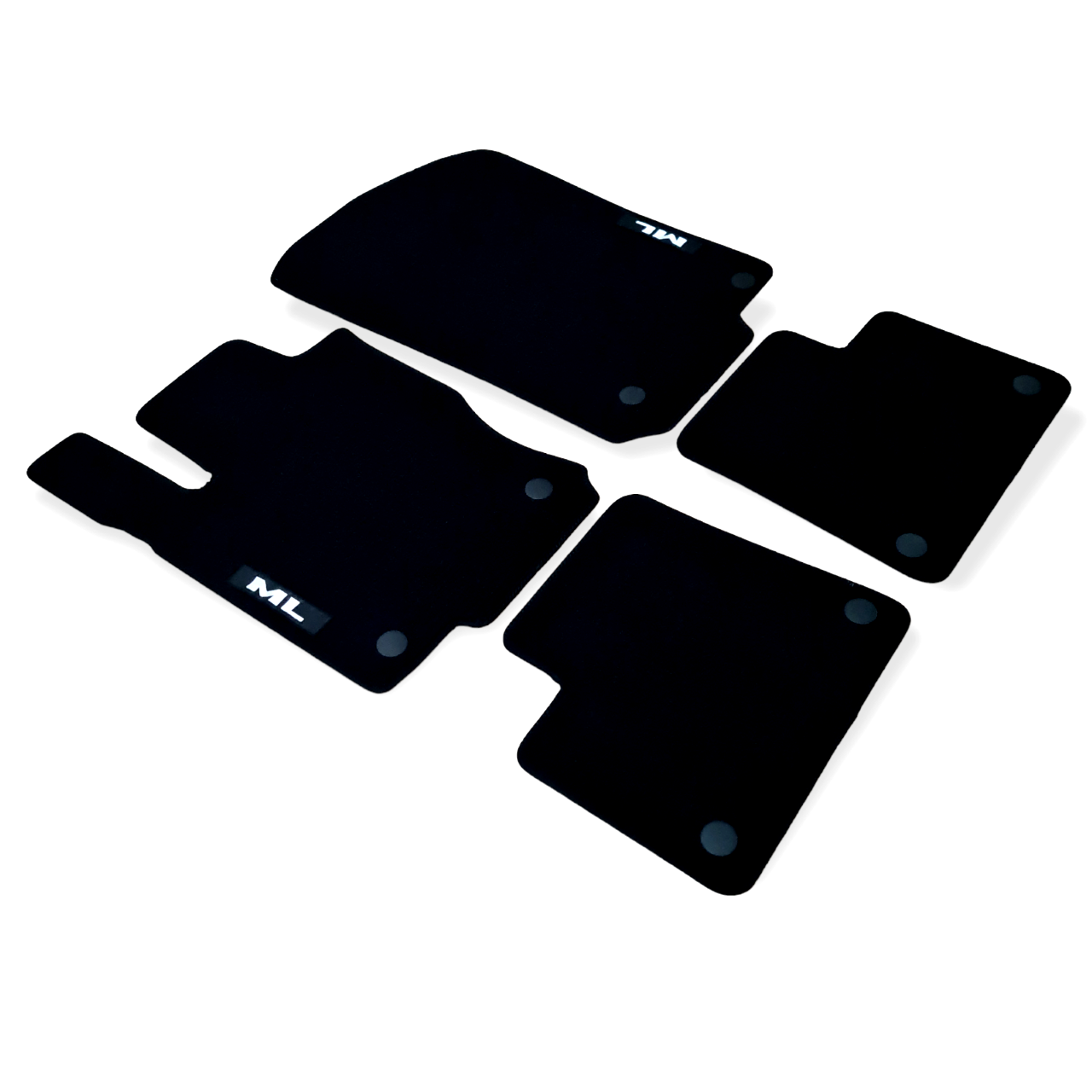 Car Floor Mats Velour For Mercedes ML W166 Auto Liners Waterproof Black Carpet