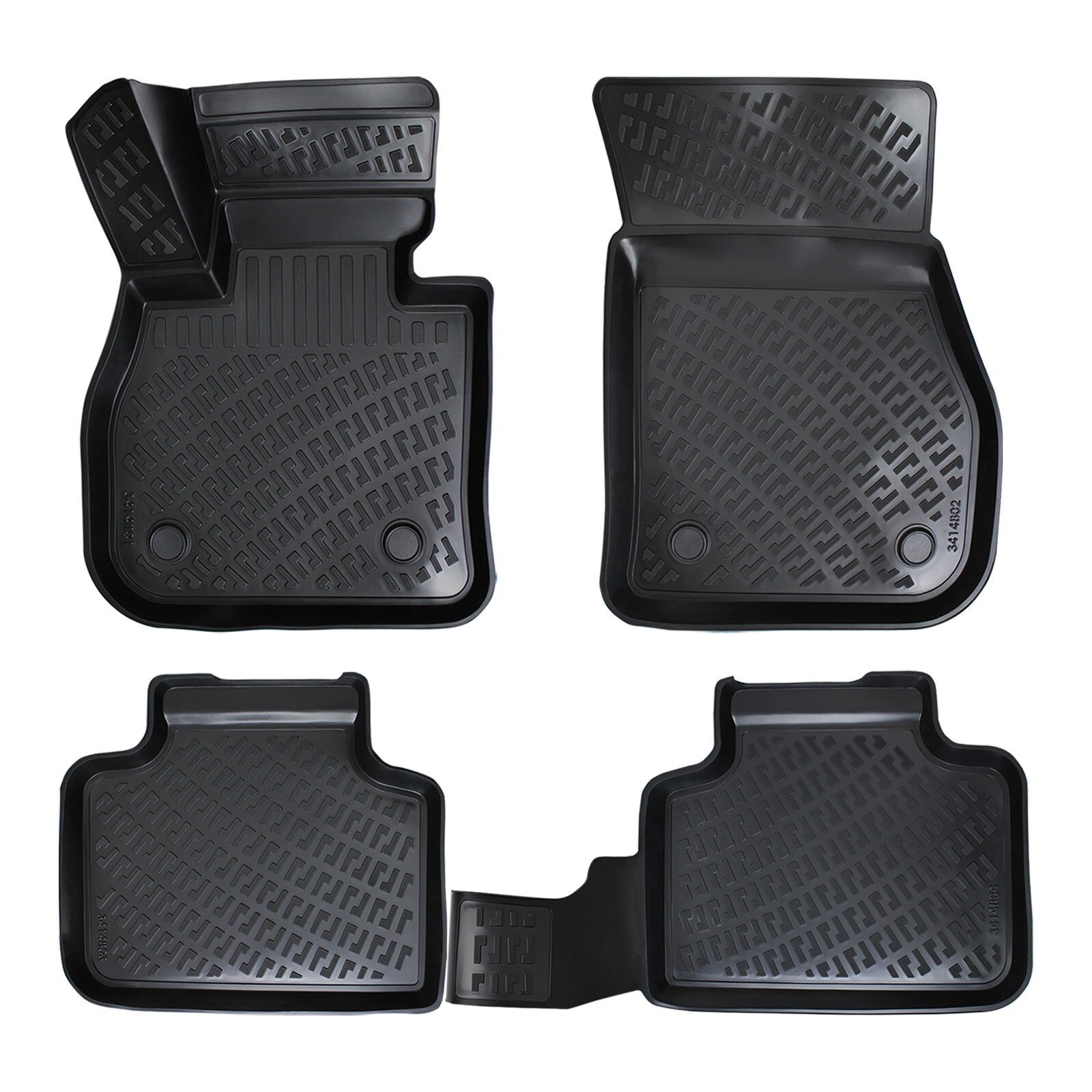 Car Floor Mats Liners For BMW X1 F48 2016-2022 All Season Heavy Duty 3D Car Rugs