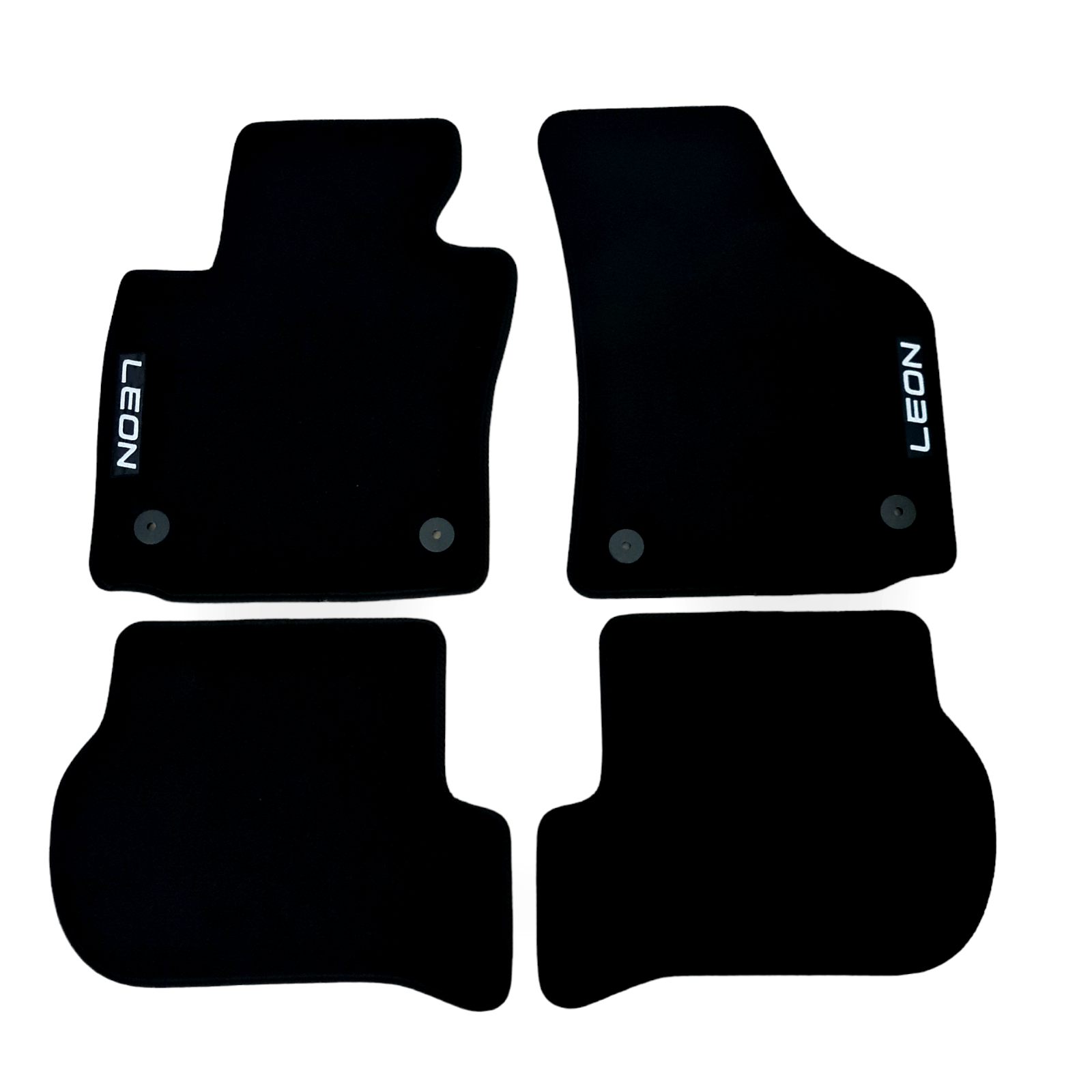 Car Floor Mats For Seat Leon MK2 Velour Waterproof Black Carpet Rugs Auto Liners