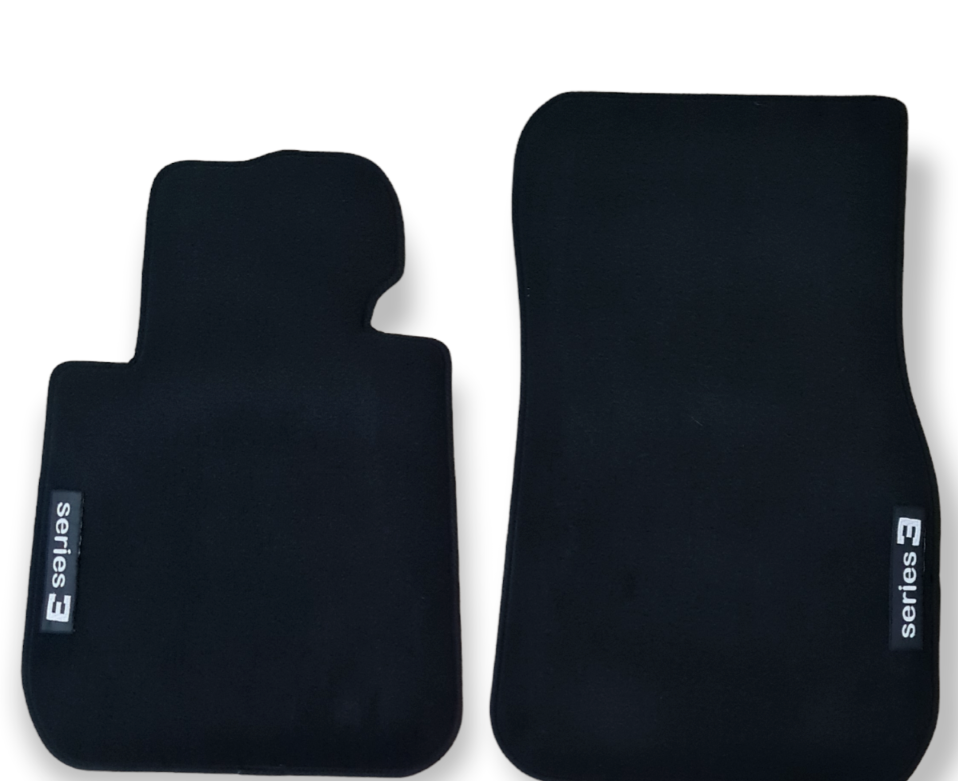 Front Car Floor Mats Velour For BMW 3 F30 Waterproof Black Carpet Liners 2pc New