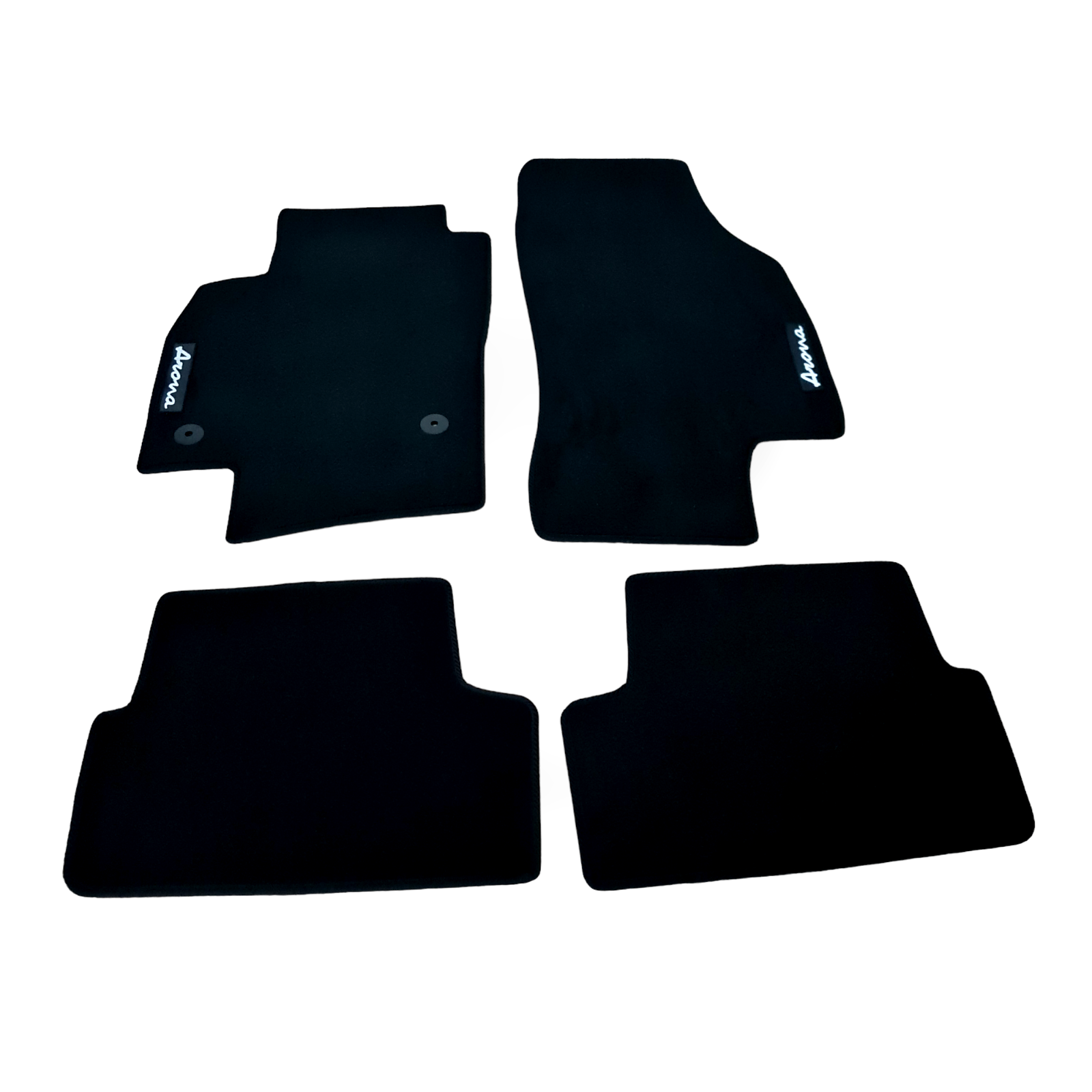 Car Floor Mats For Seat Arona Velour Waterproof Black Carpet Rugs Auto Liners FR