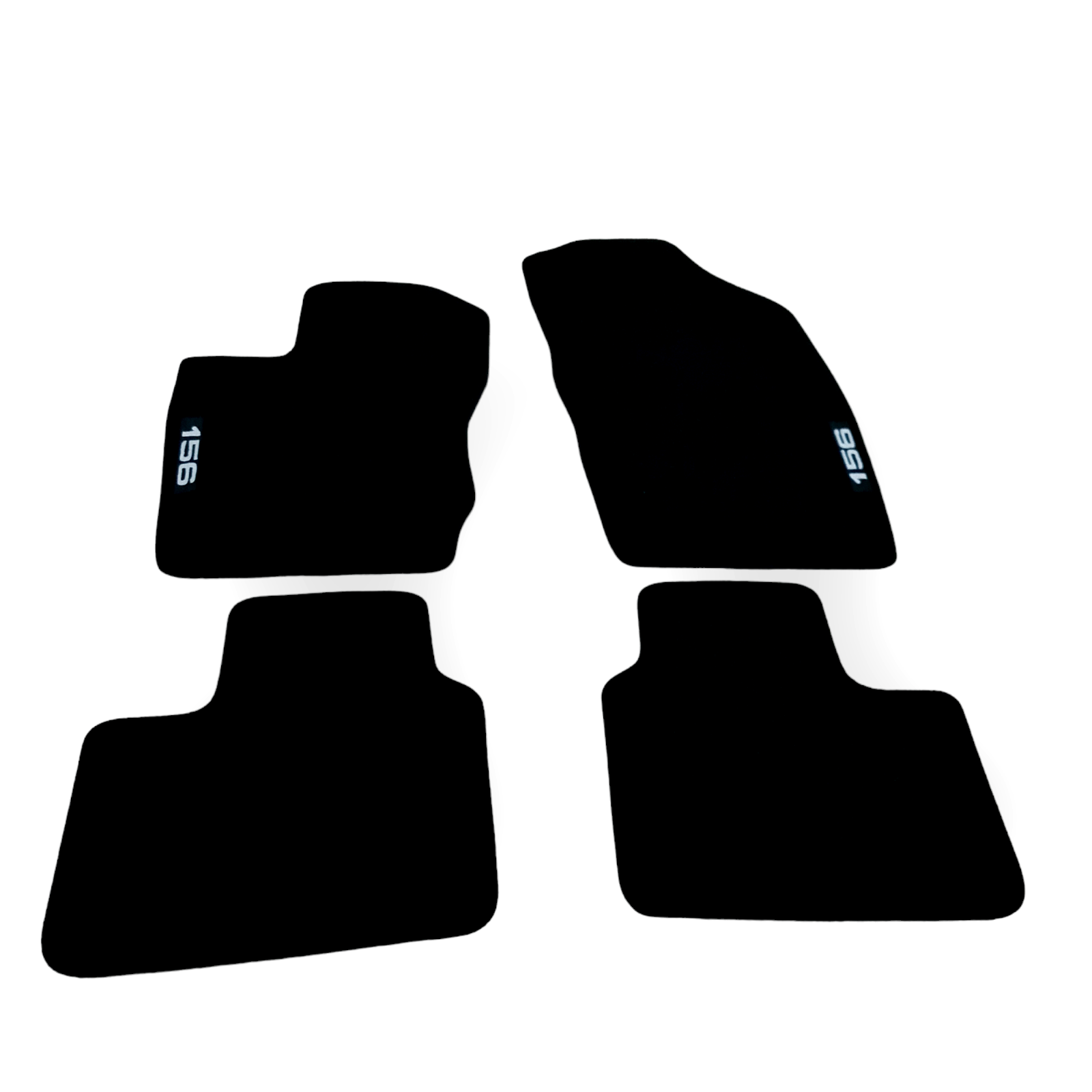 Car Floor Mats Velour For Alfa Romeo 156 Waterproof Black Carpet Auto Liners New