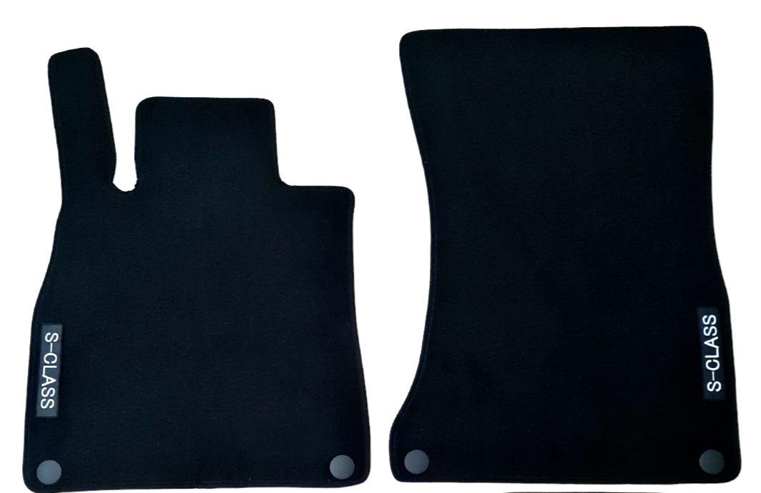 Front Car Floor Mats Velour For Mercedes S-Class W222 Auto Liners Waterproof 2pc