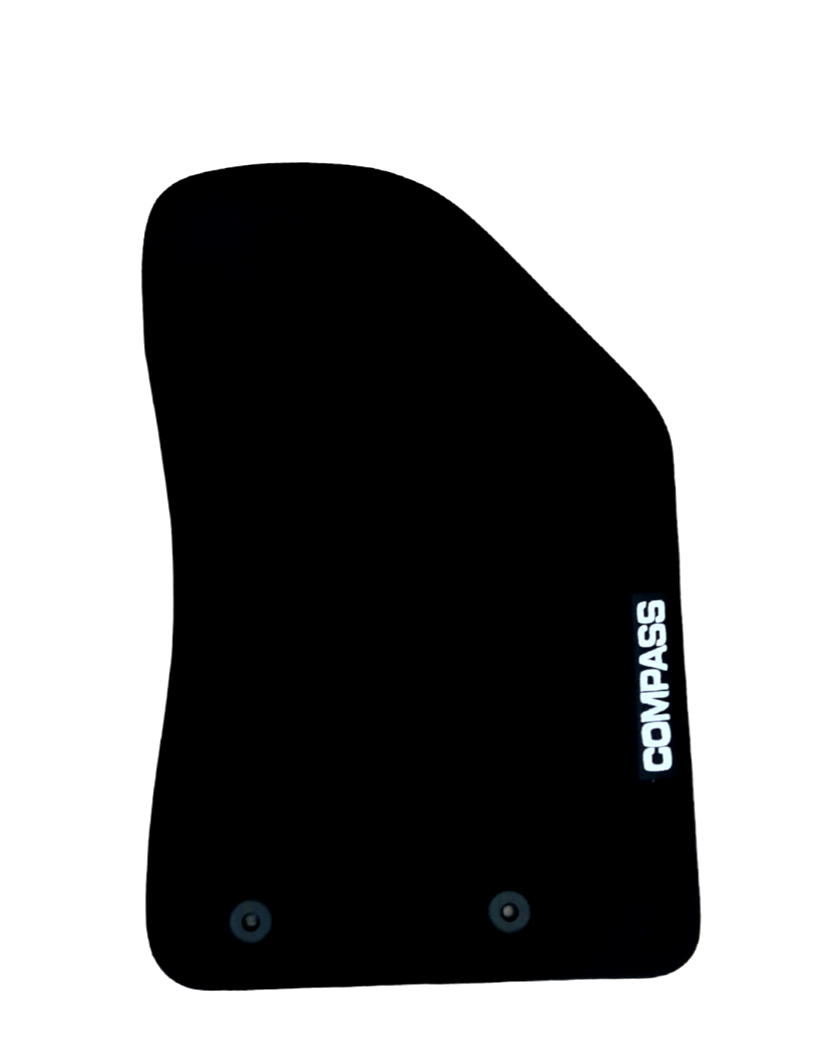 Car Floor Mats Velour For Jeep Compass 2 Waterproof Black Carpet Auto Liners New