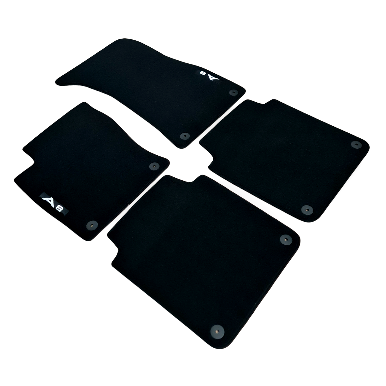 Car Floor Mats Velour For Audi A8 S8 4E Waterproof Black Carpet Rugs Auto Liners