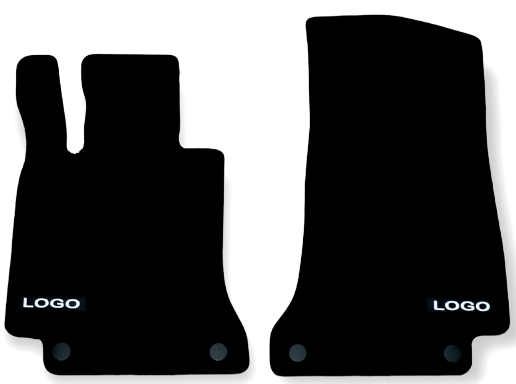 Front Car Floor Mats Velour For AMG Mercedes C-Class Coupe Waterproof Liners 2pc