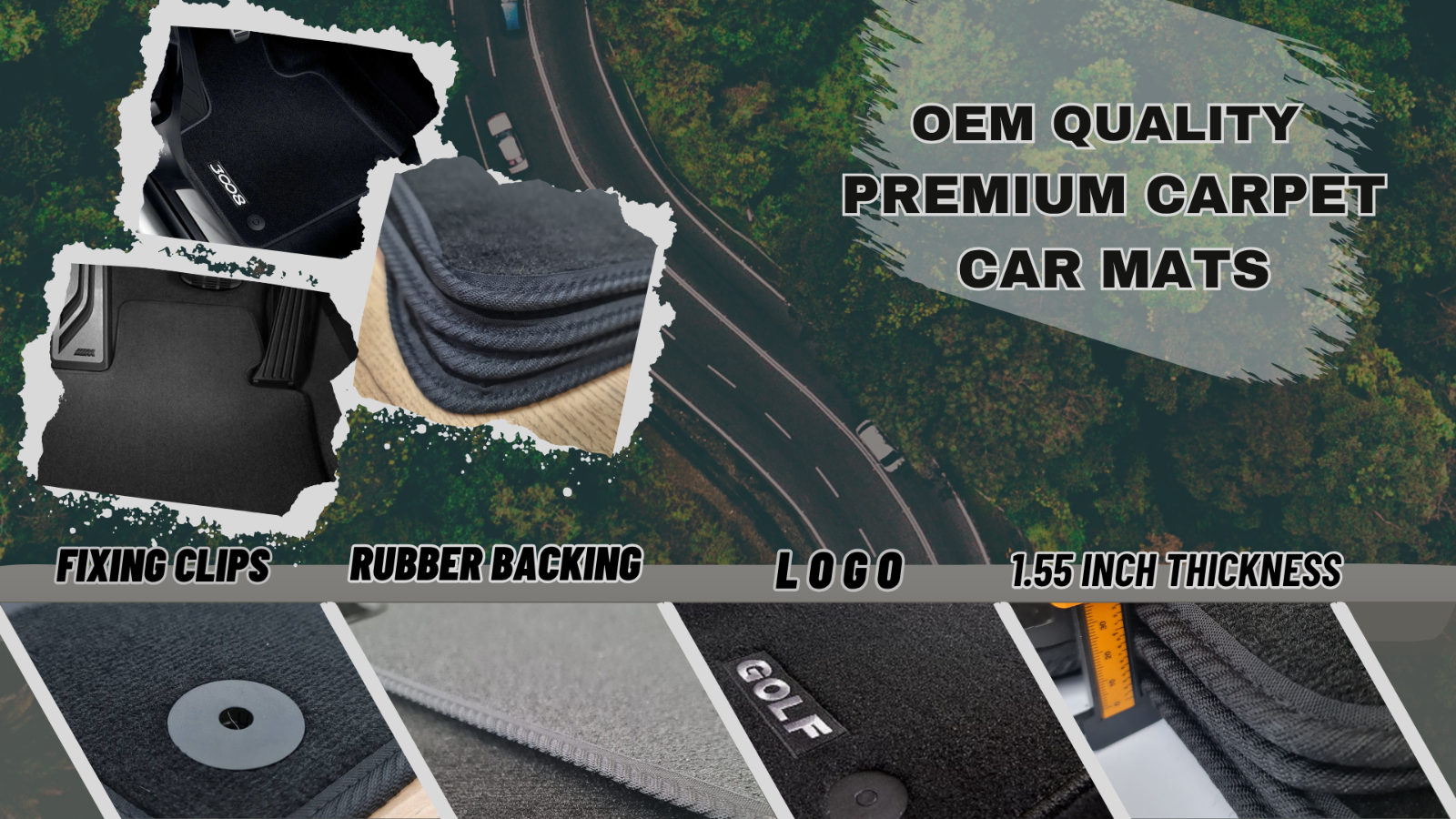 For Volkswagen Jetta OEM Quality Carpet Car Floor Mats 2010-2017 Velour Liners