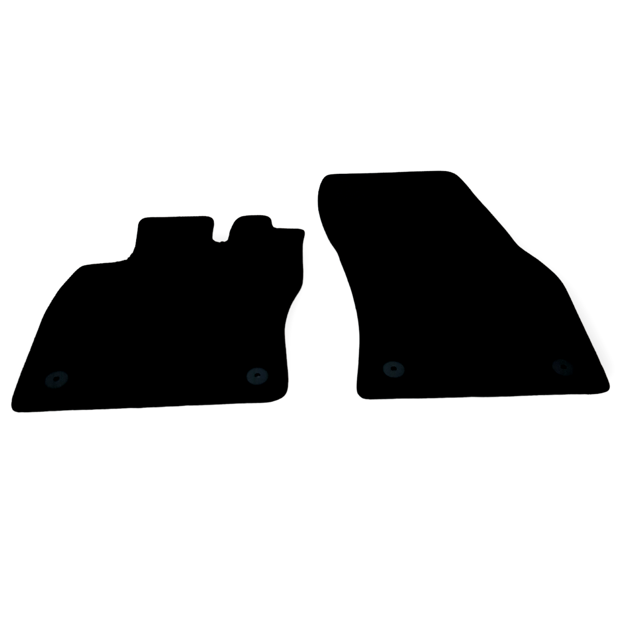 Front Car Floor Mats Velour For VW Caddy Waterproof Black Carpet Auto Liners 2pc