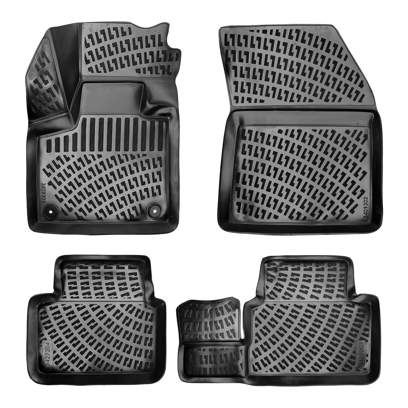 Floor Mats Liners For Peugeot 5008 2017-2020 All Weather Heavy Duty 3D Car Rugs