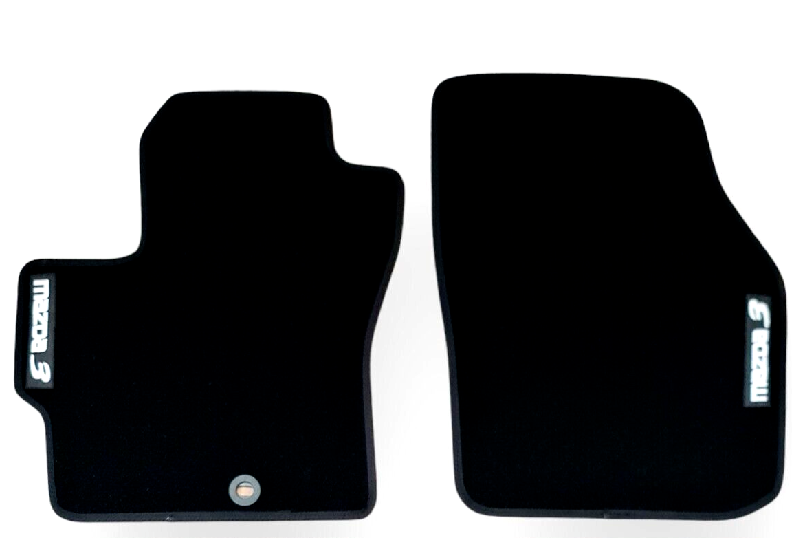 Front Car Floor Mats Velour For Mazda 3 Waterproof Black Carpet Auto Liners 2pcs