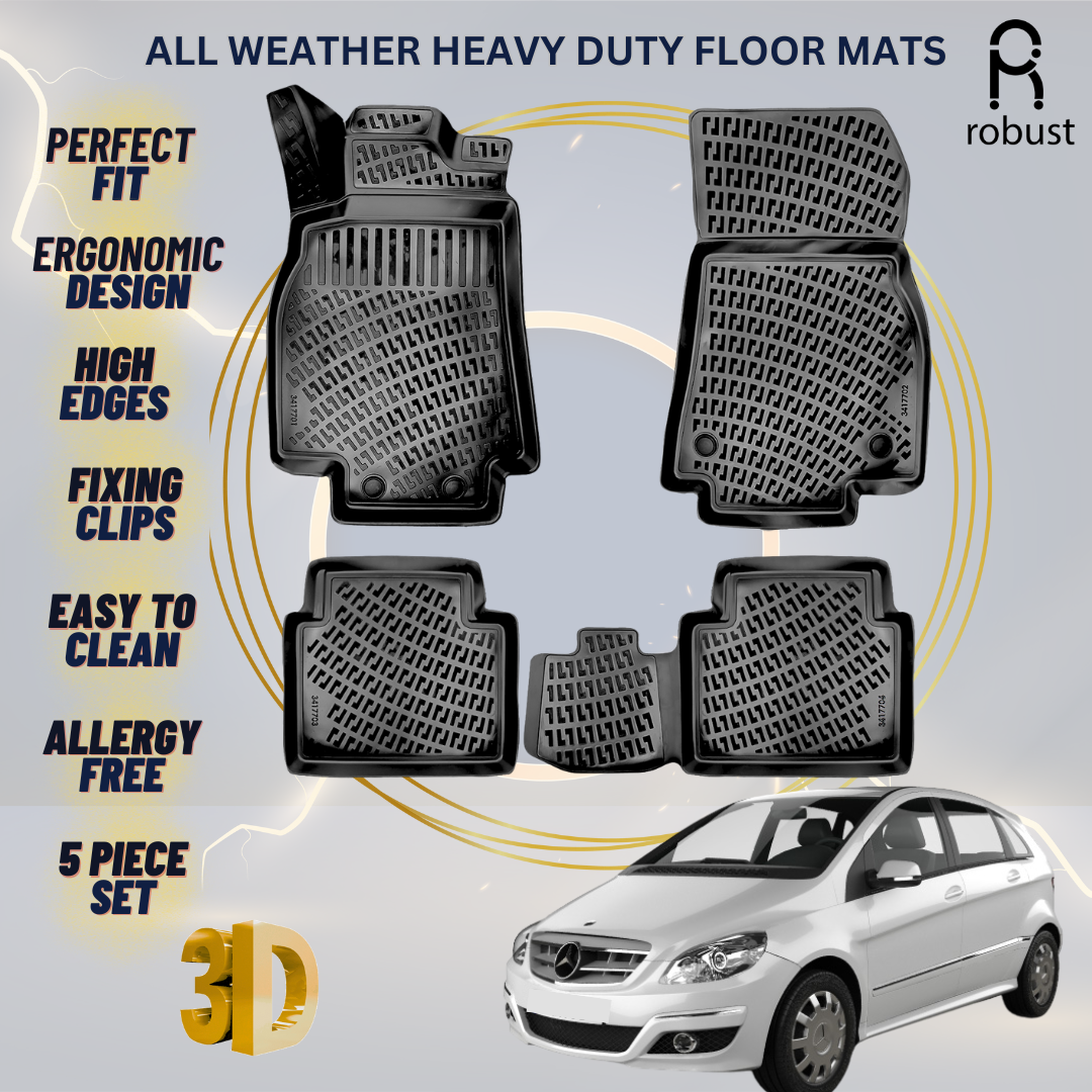 Floor Mats Liners For Mercedes B-Class W245 2004-2011 All Weather Heavy Duty Rug