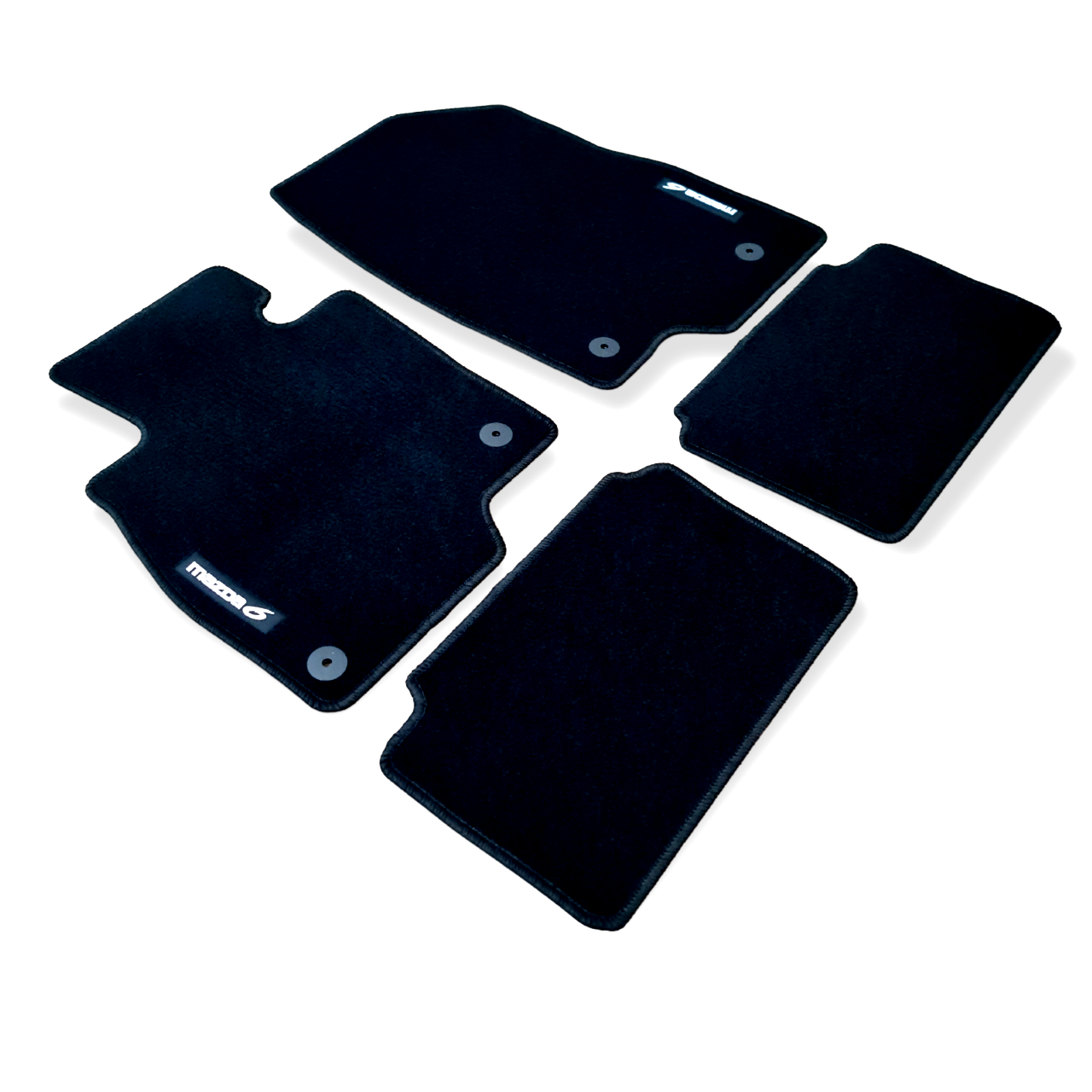 Car Floor Mats For Mazda 6 Sedan Velour Waterproof Black Carpet Rugs Auto Liners