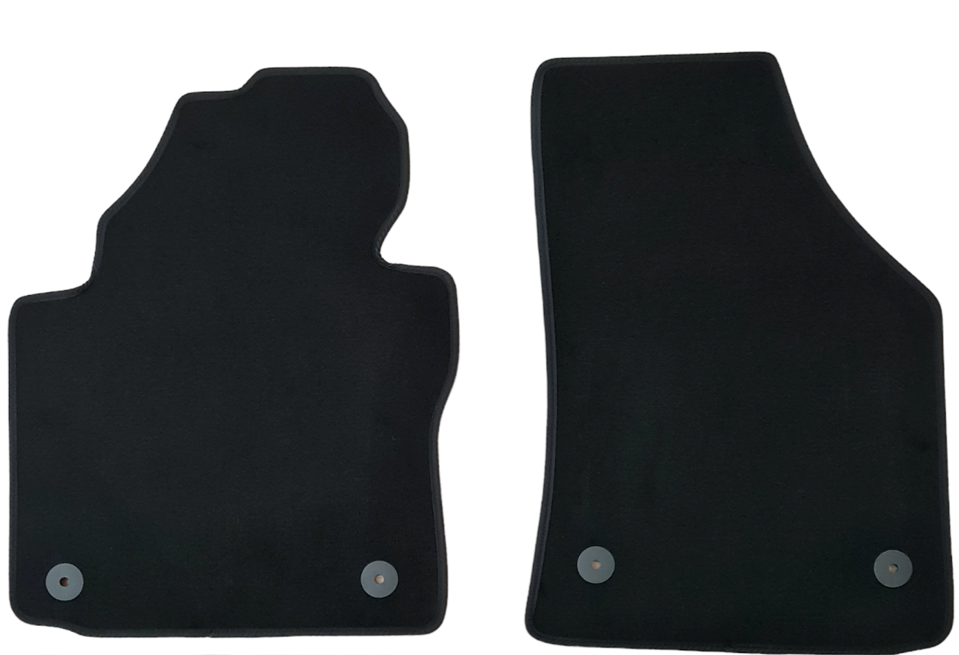 Front Car Floor Mats Velour For VW Caddy Waterproof Black Carpet Liners 2pcs New