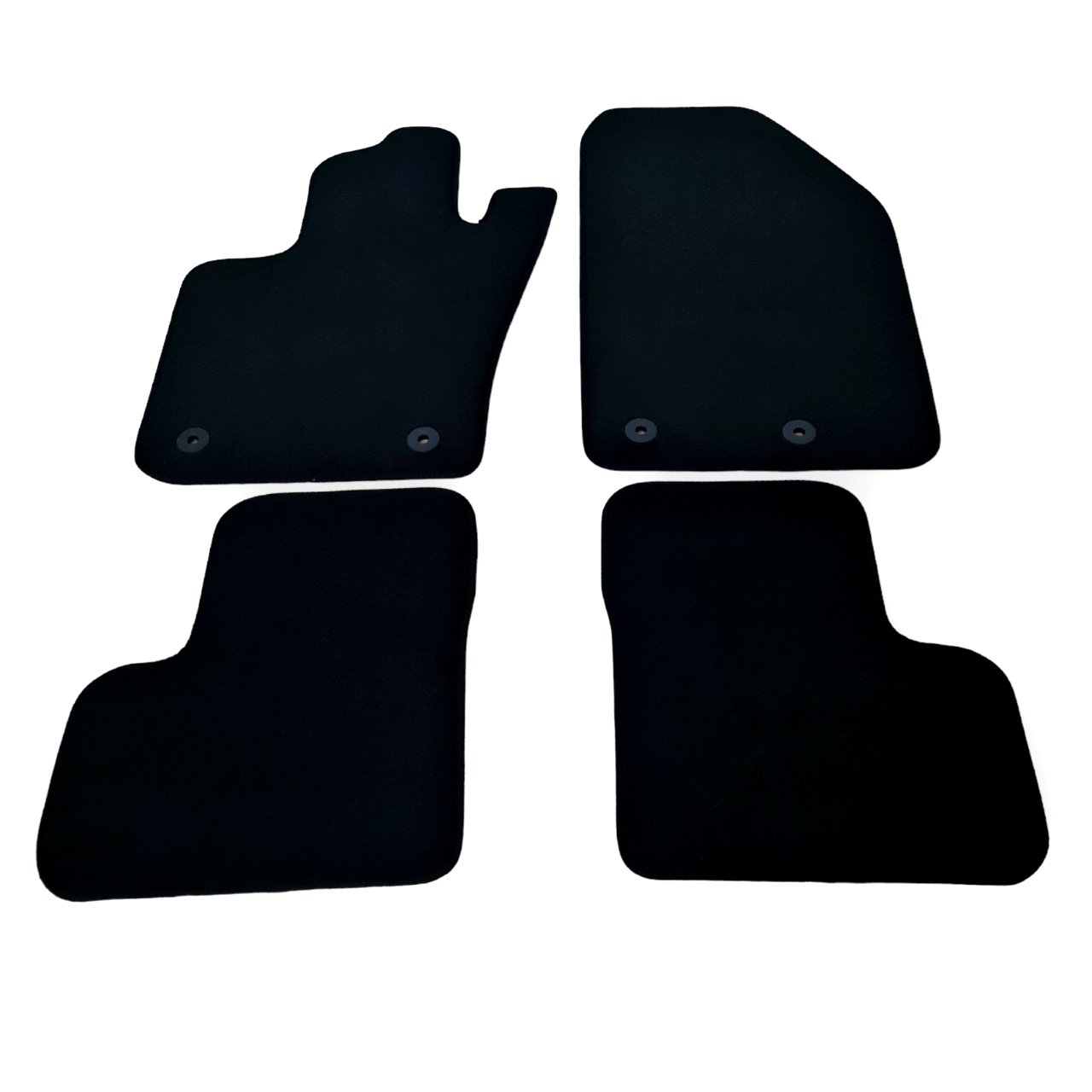 Car Floor Mats For Fiat 500x Velour Waterproof Black Carpet Rugs Auto Liners New