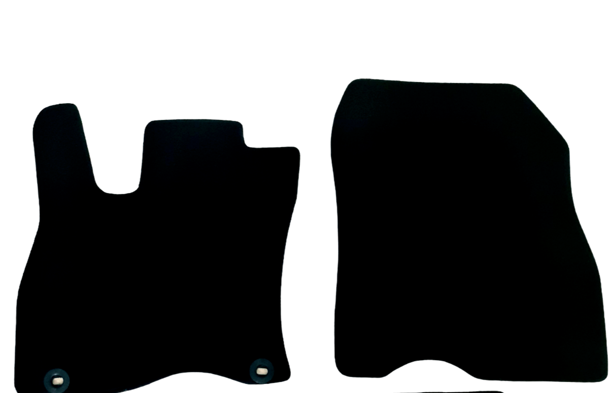 Front Car Floor Mats Velour For Nissan Leaf Waterproof Black Carpet Liners 2pcs