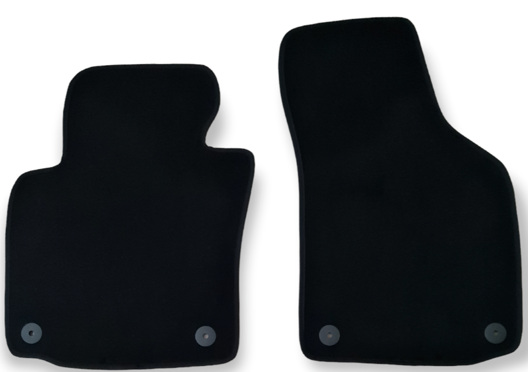 Front Car Floor Mats Velour For VW Jetta Waterproof Black Carpet Liners New 2pcs
