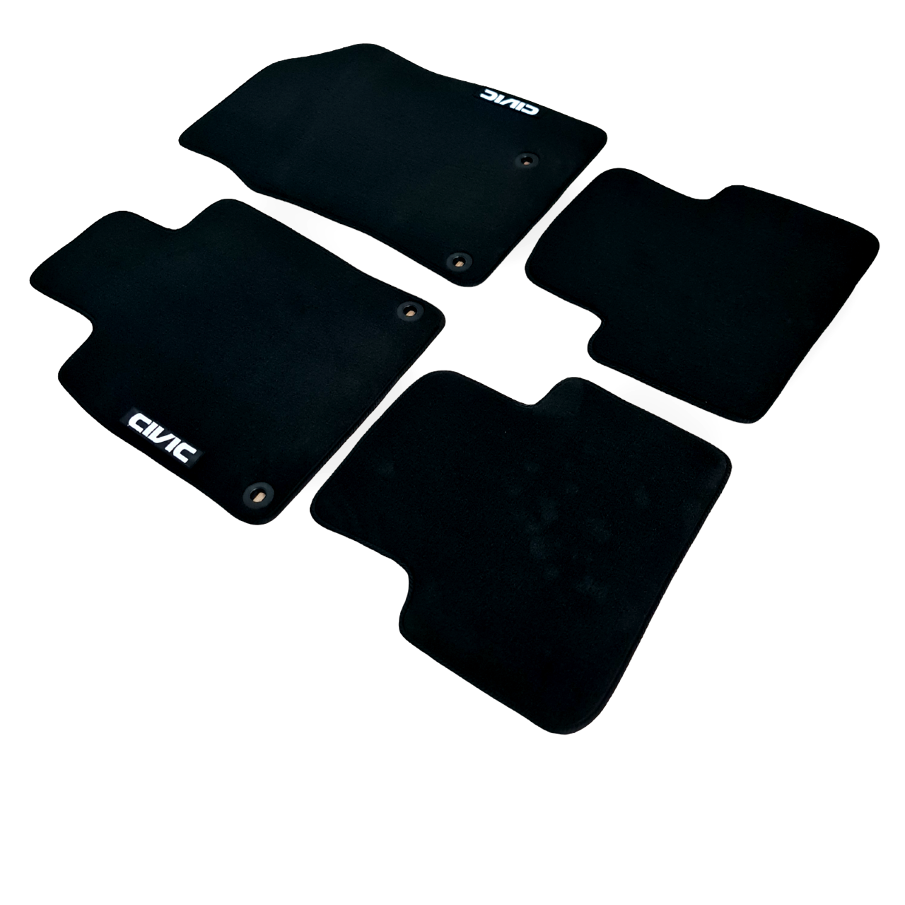 Car Floor Mats For Honda Civic Waterproof Velour Black Carpet Rugs Auto Liners