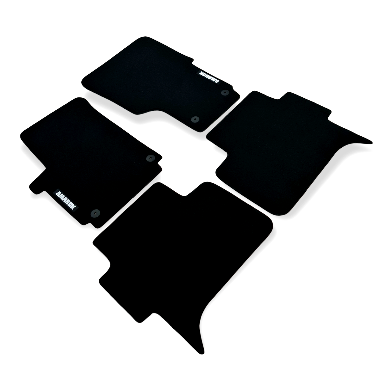 Car Floor Mats Velour For VW Amarok Waterproof Black Rugs Carpet Auto Liners New