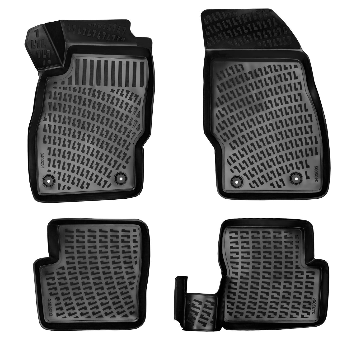 Car Floor Mats Liners For Opel Corsa E 2014-2019 All Season Heavy Duty Auto Rugs