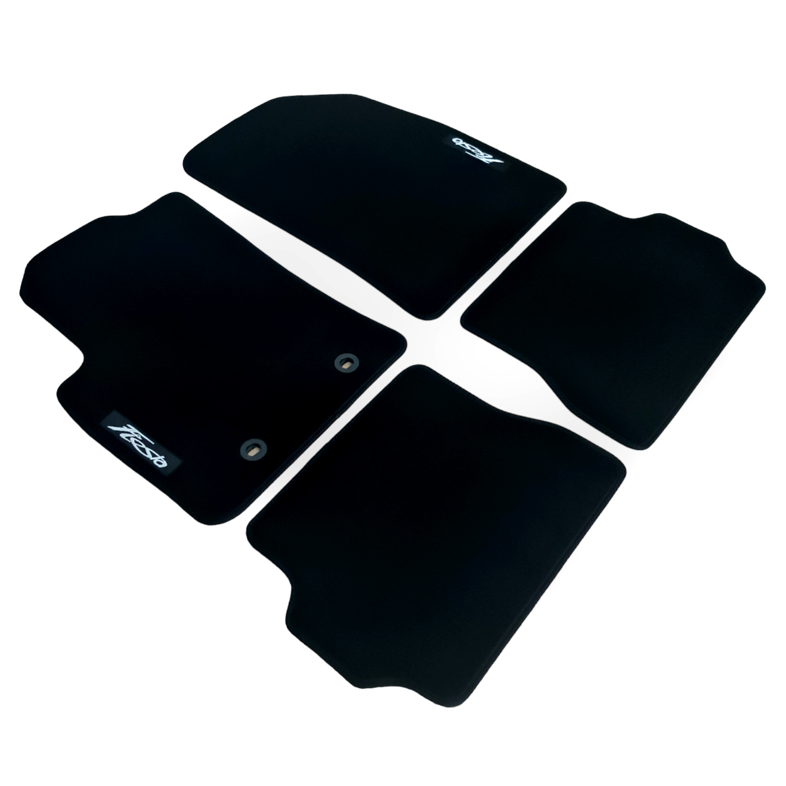 Car Floor Mats For Ford Fiesta Velour Waterproof Black Carpet Rugs Auto Liners