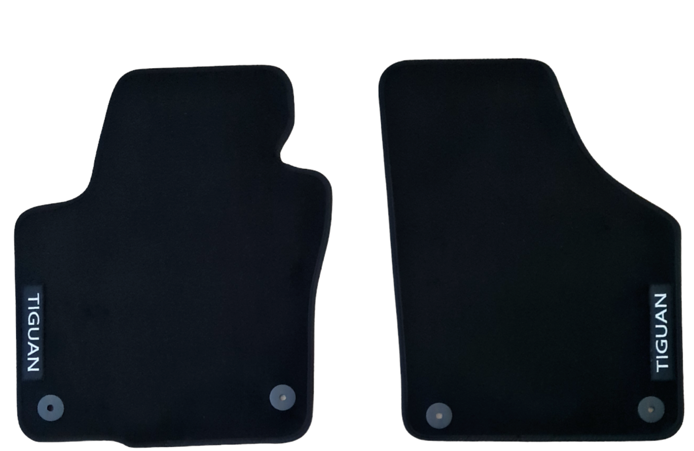 Front Car Floor Mats Velour For VW Tiguan Waterproof Black Carpet Liners New 2pc