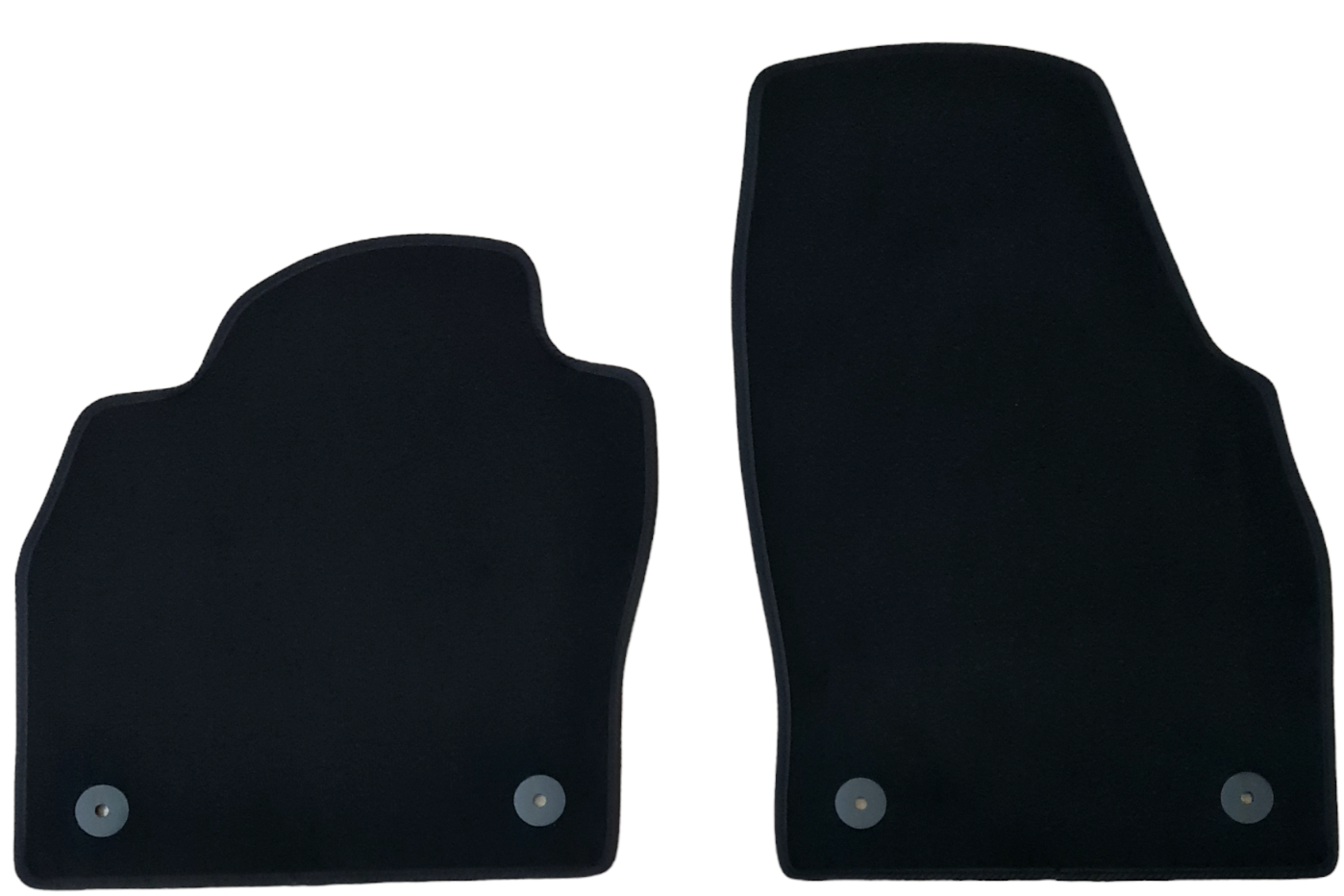 Front Car Floor Mats Velour For VW Polo Waterproof Black Carpet Liners New 2pcs