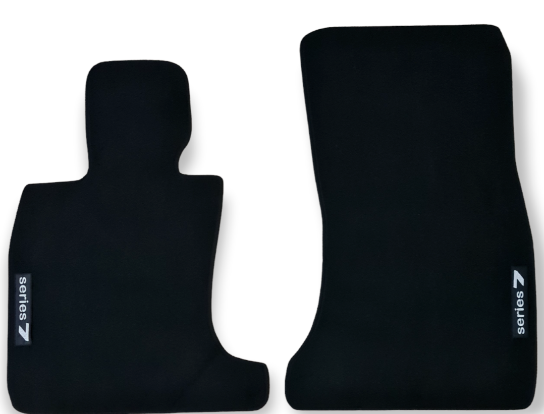 Front Car Floor Mats Velour For BMW 7 F01 Waterproof Black Carpet Liners New 2pc